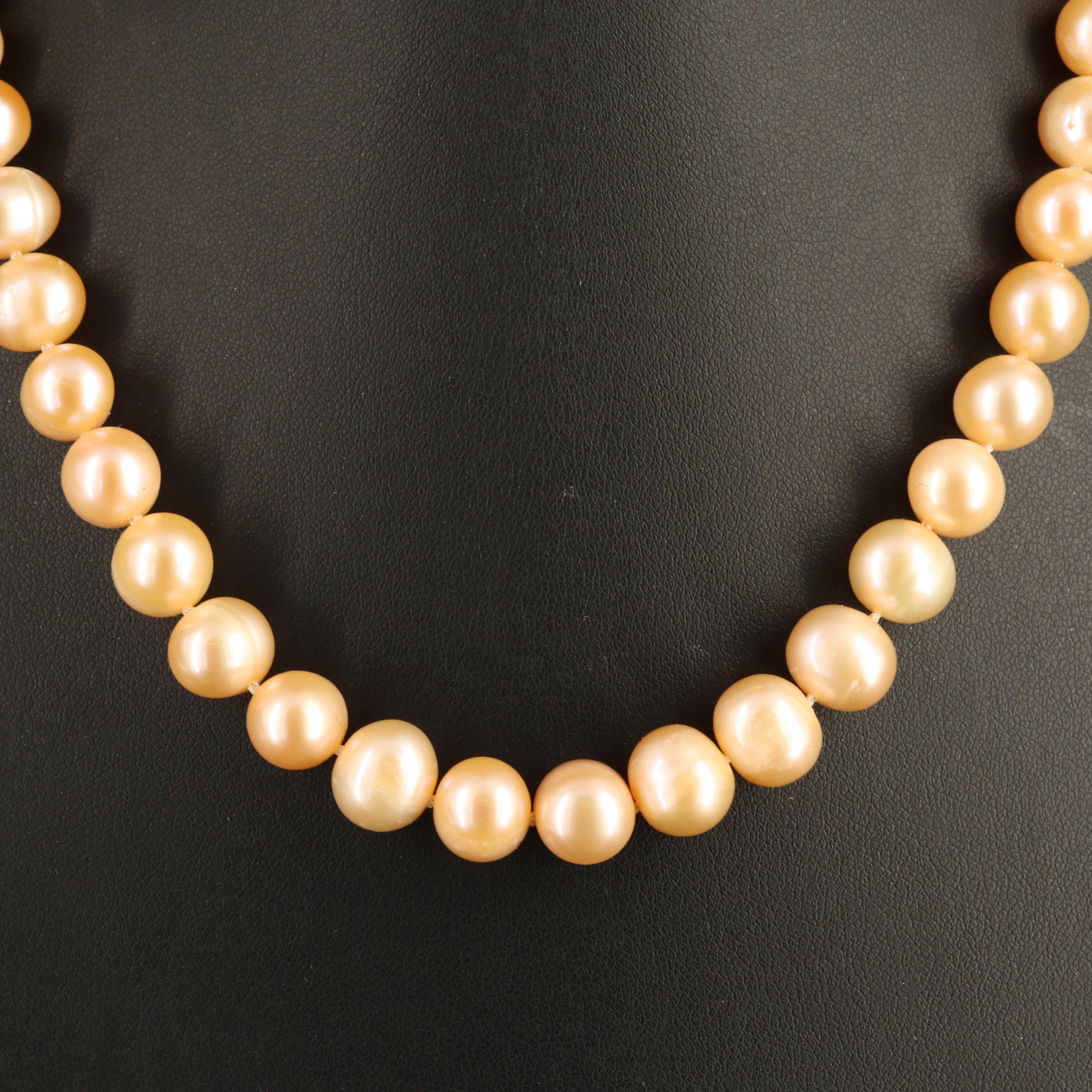 Pearl Necklace with 14K Clasp