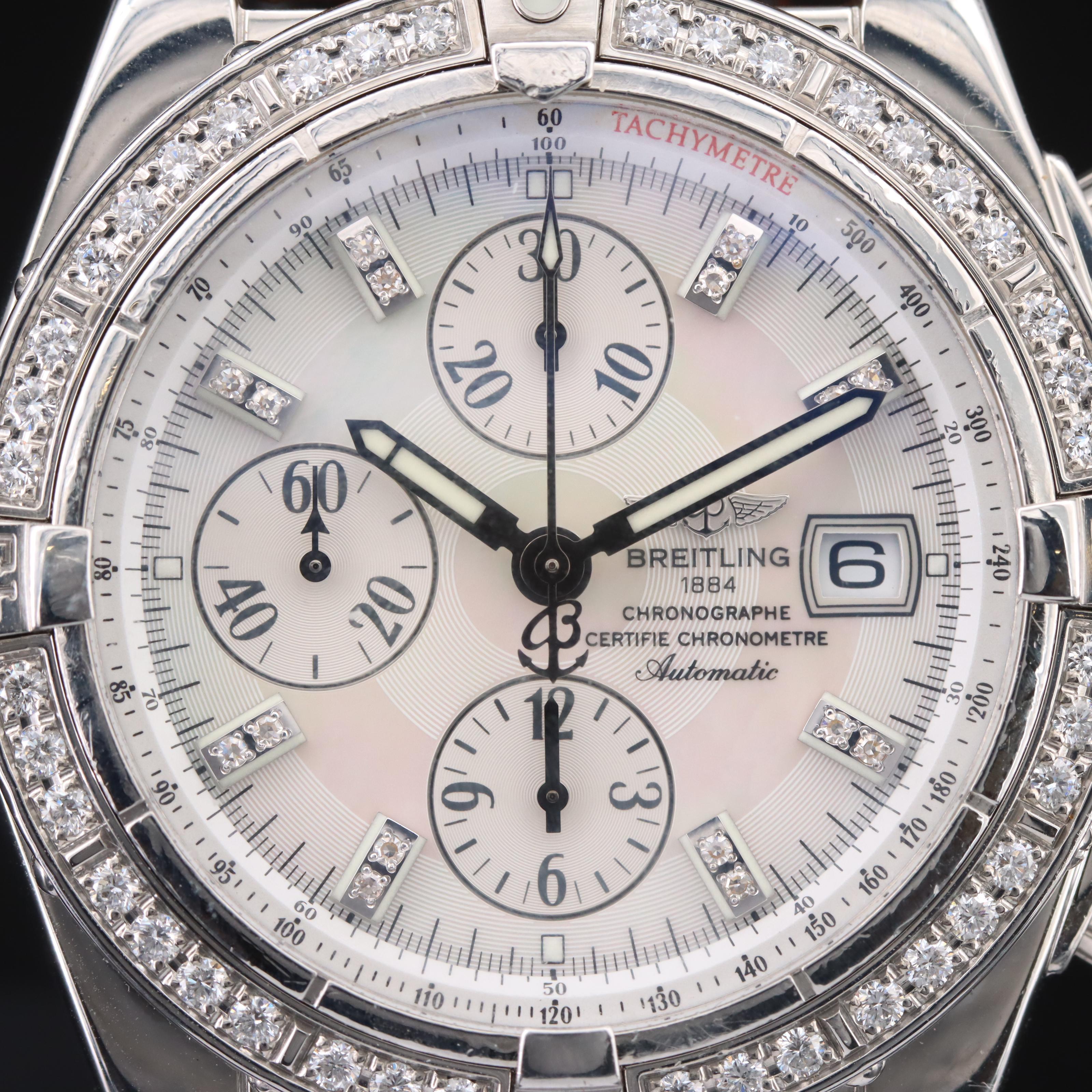 Breitling Chronometre Evolution Diamond Dial and Bezel Automatic Watch