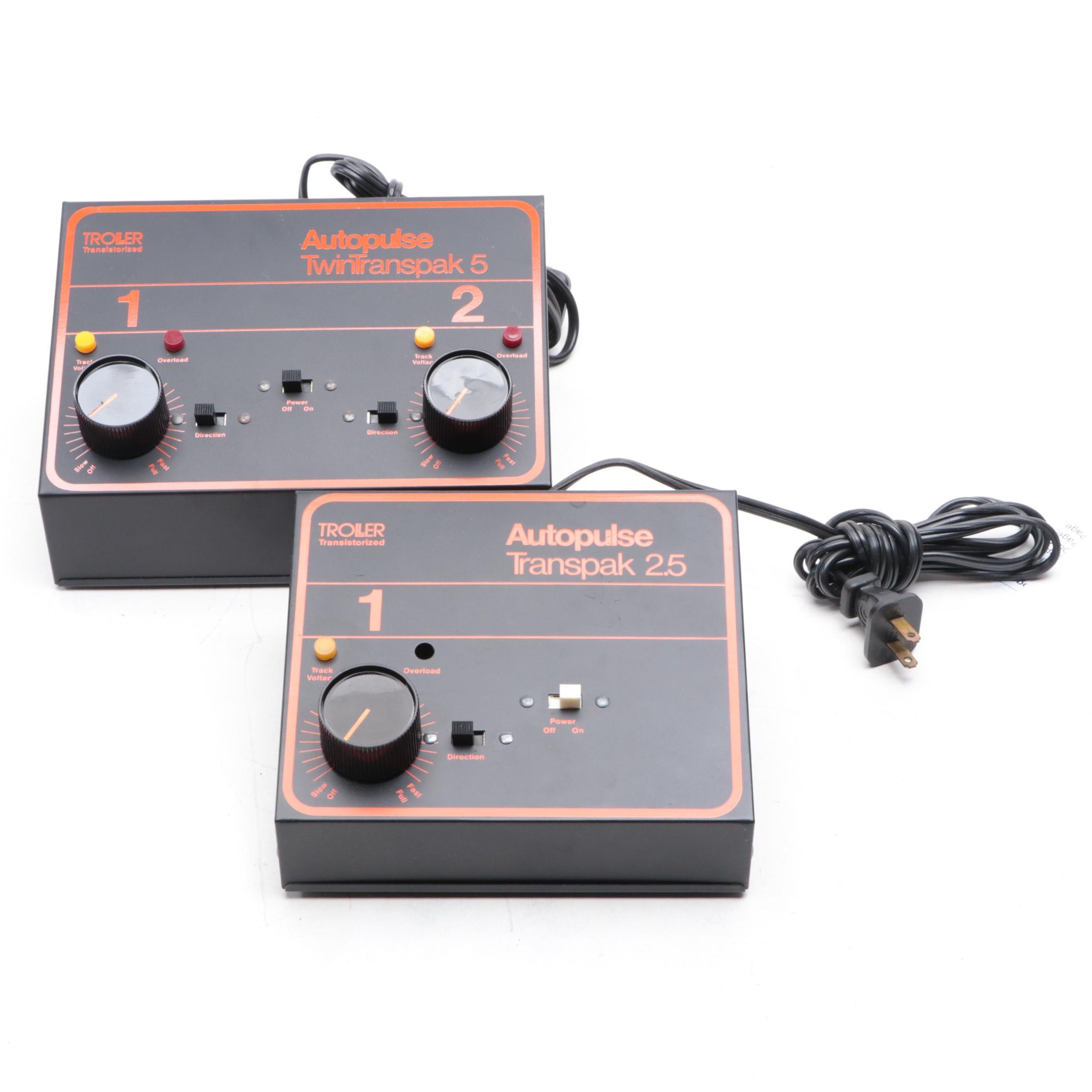 Autopulse Twin Transpak 5 Model 5501 and Transpak 2.5 Model Train Transformers
