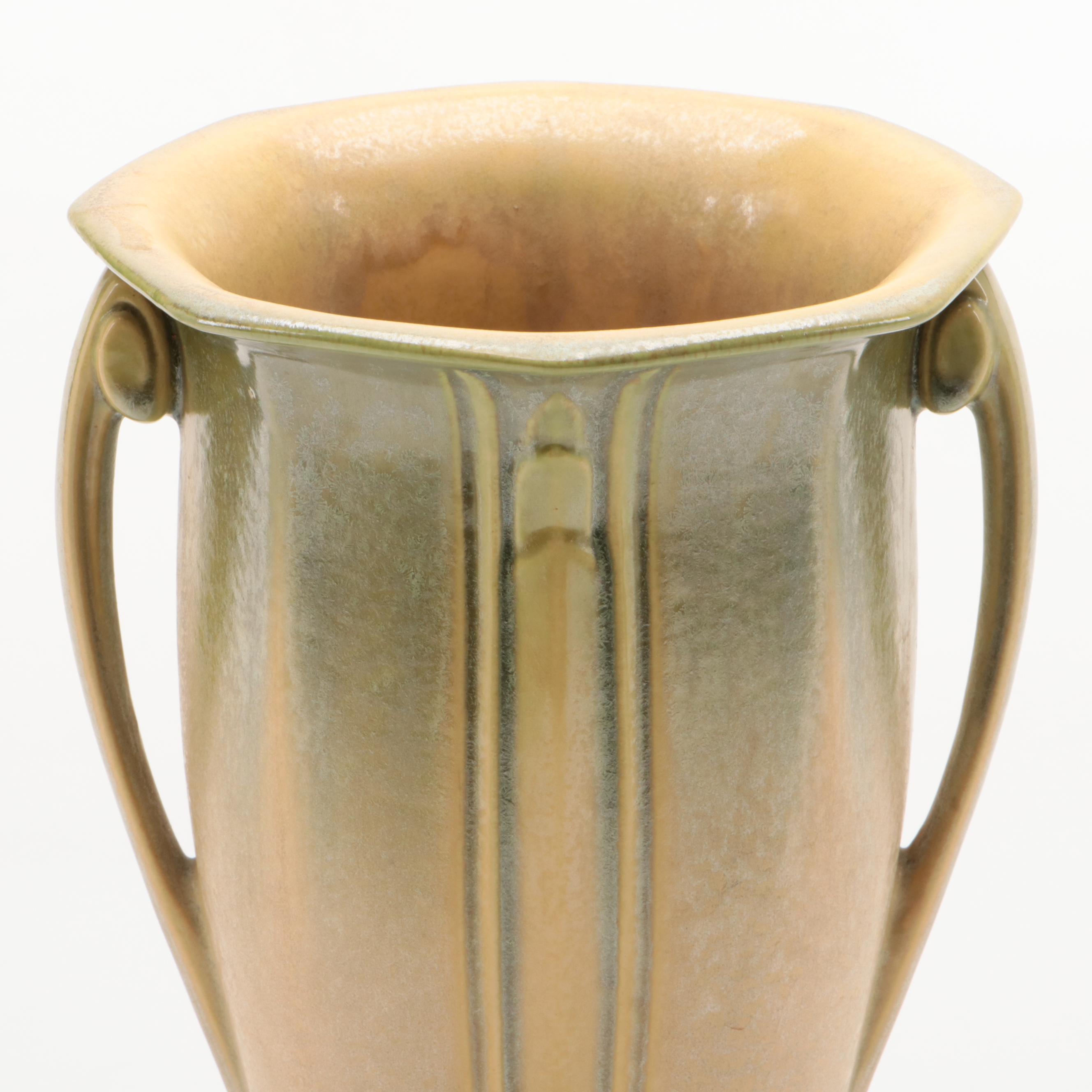 Roseville "Russco" Art Deco Vases with Roseville "Cosmos" Vases