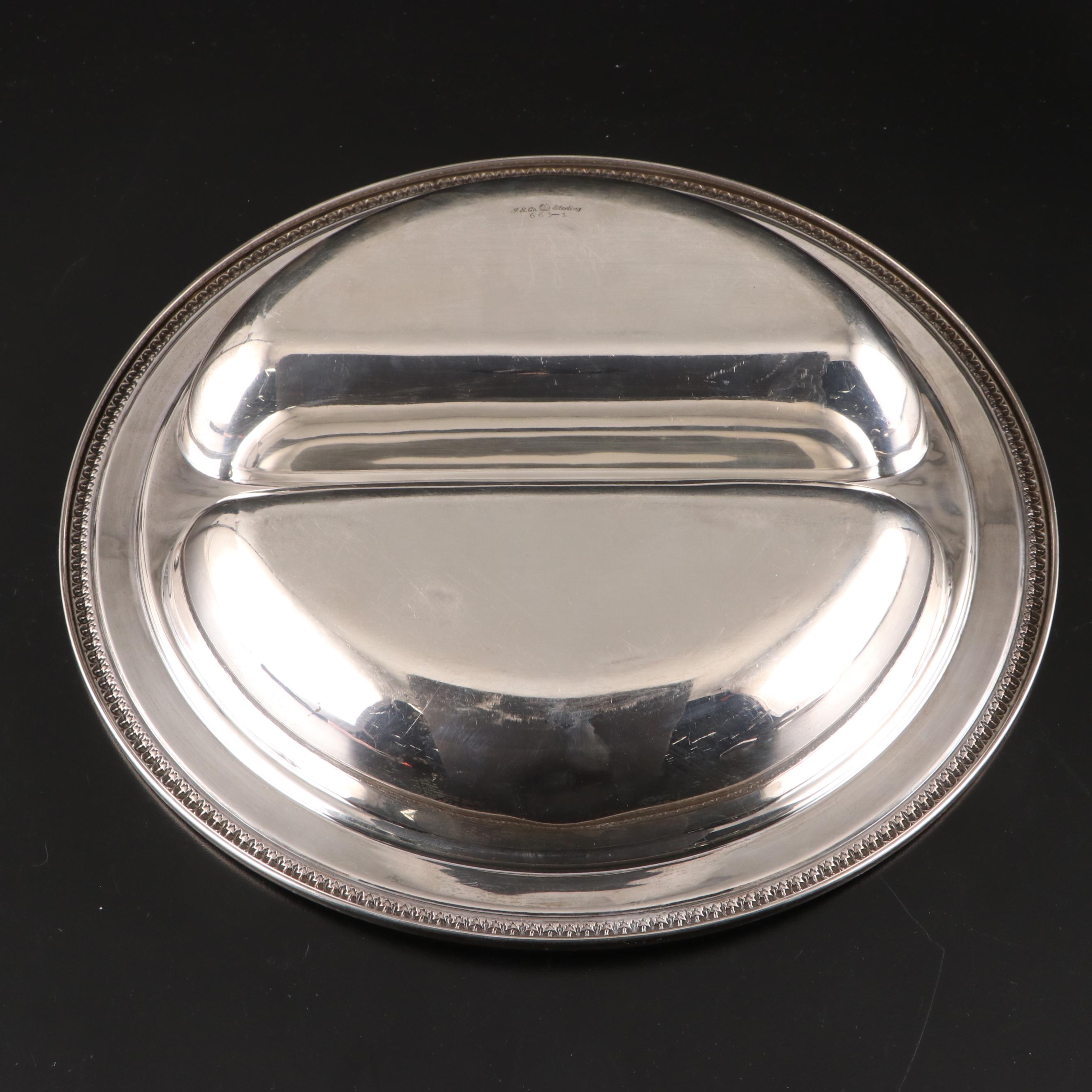Meriden Britannia Co. Sterling Silver Divided Covered Serving Dish