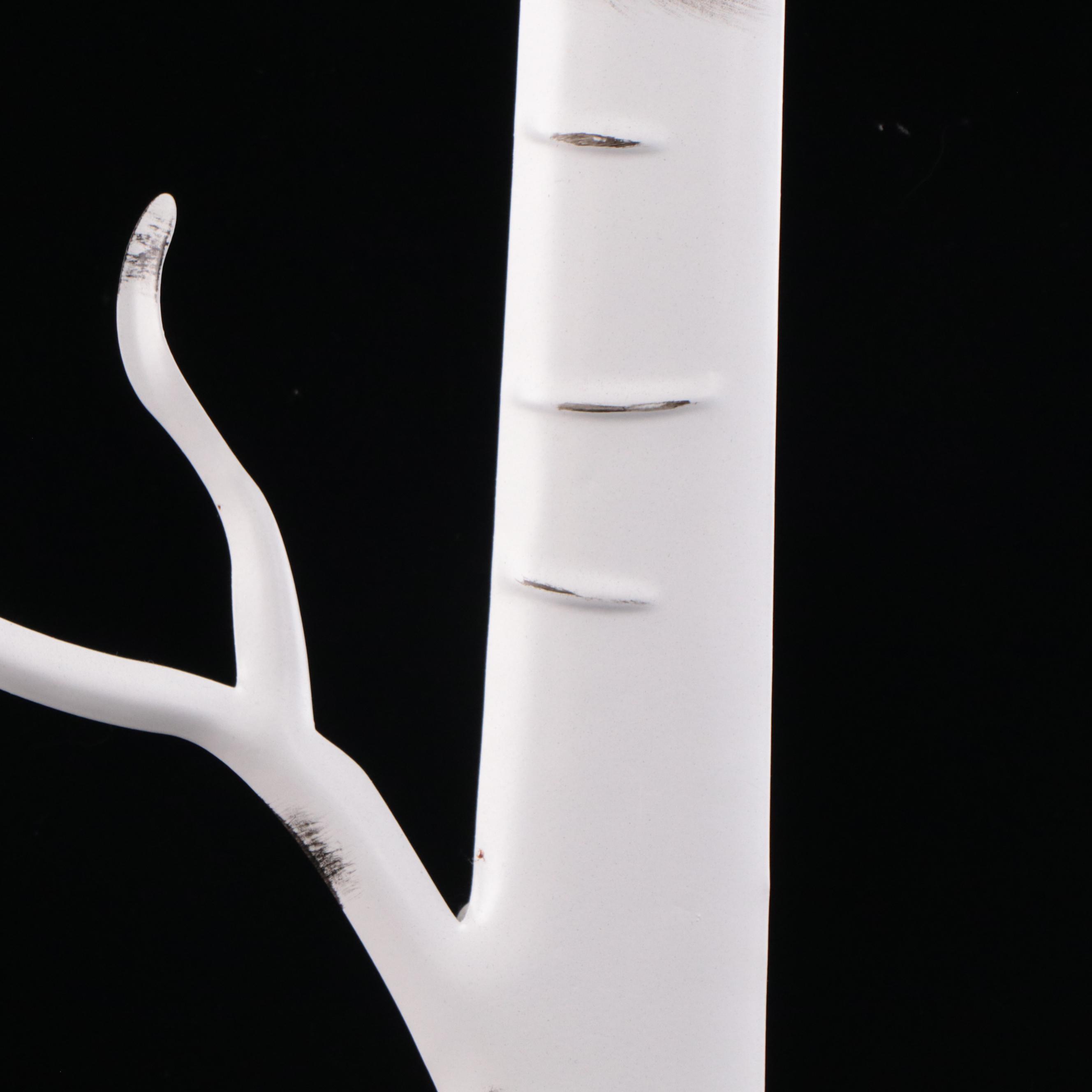 AtHome Large Framed Wall Hanging Triptych of White Birch