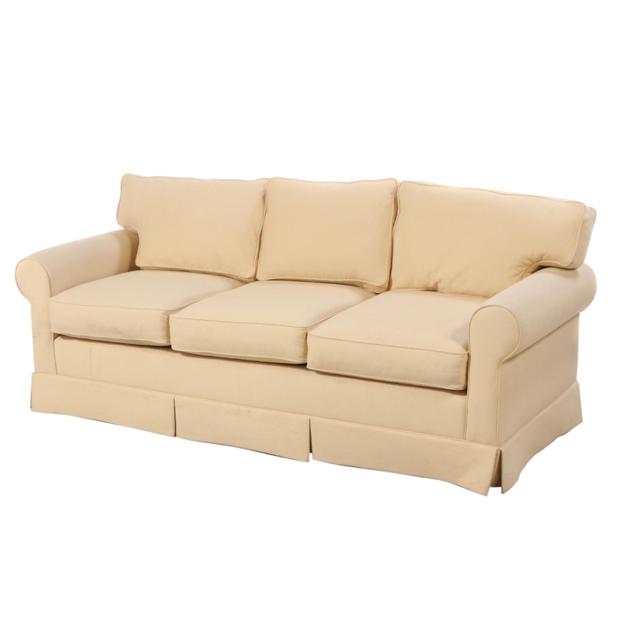Norwalk Furniture Cream Fabric Upholstered Sofa
