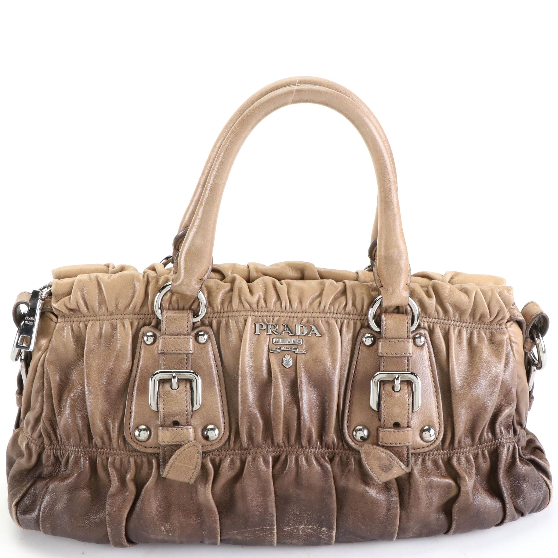 Prada Two-Way Tote in Ombré Nappa Gaufre Leather