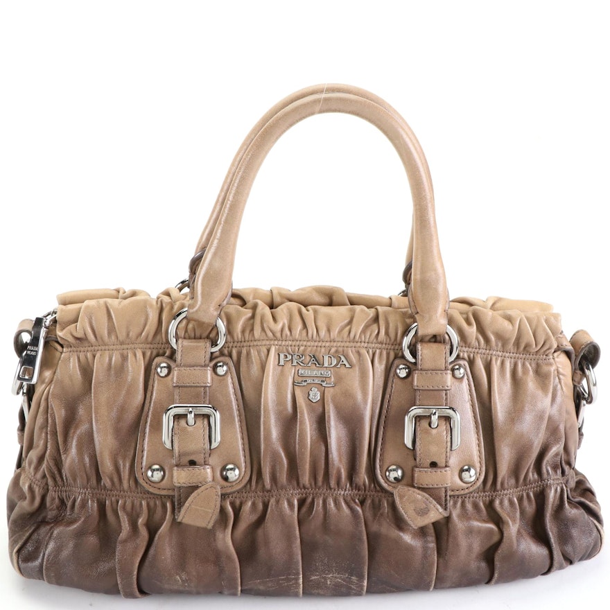 Prada Two-Way Tote in Ombré Nappa Gaufre Leather