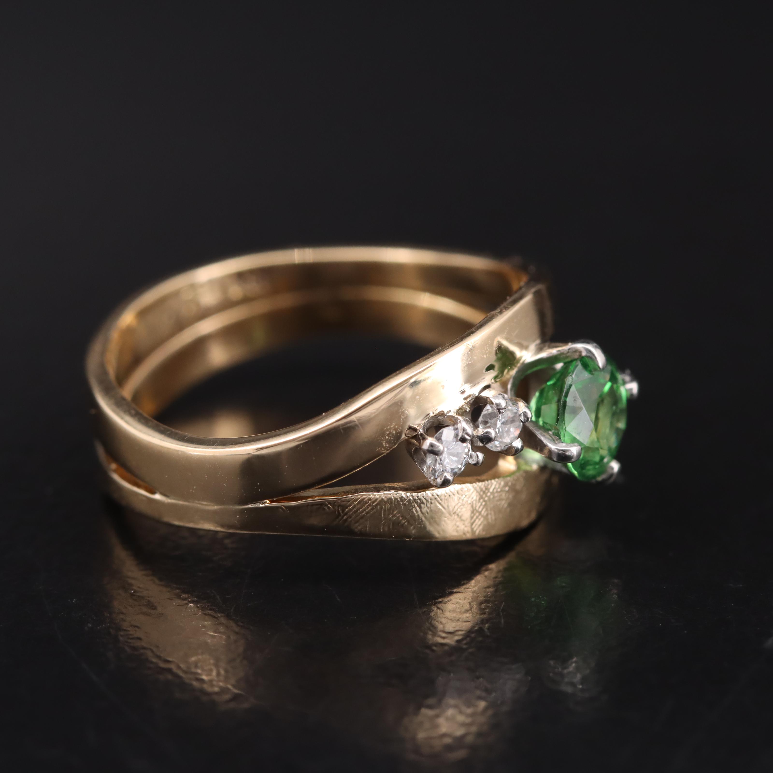18K Tsavorite and Diamond Ring