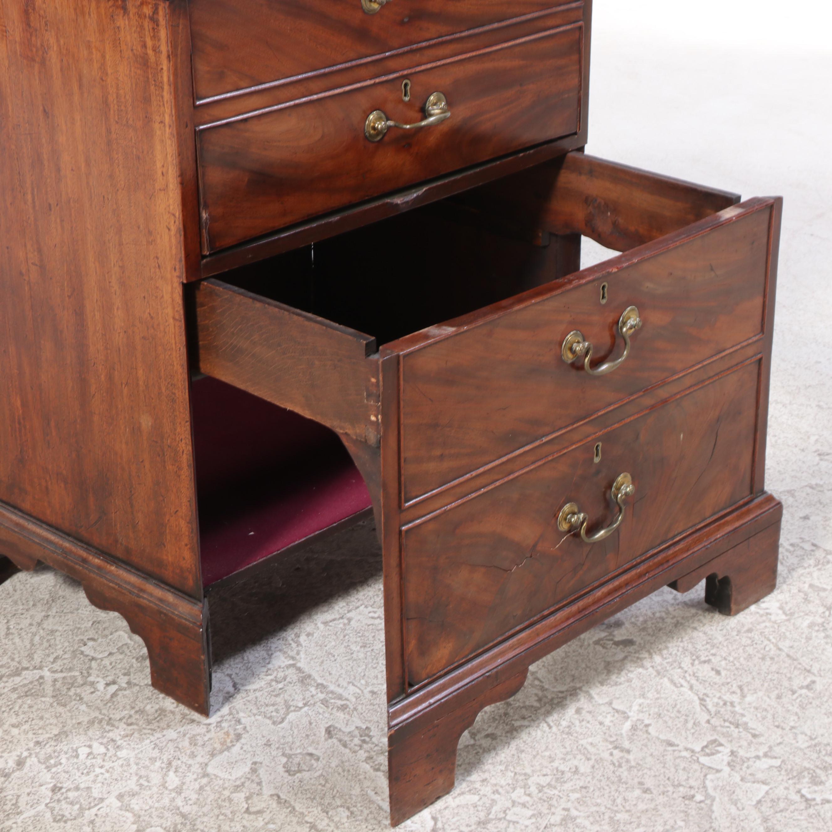 George III Mahogany Commode Chair, Early 19th Century and Adapted