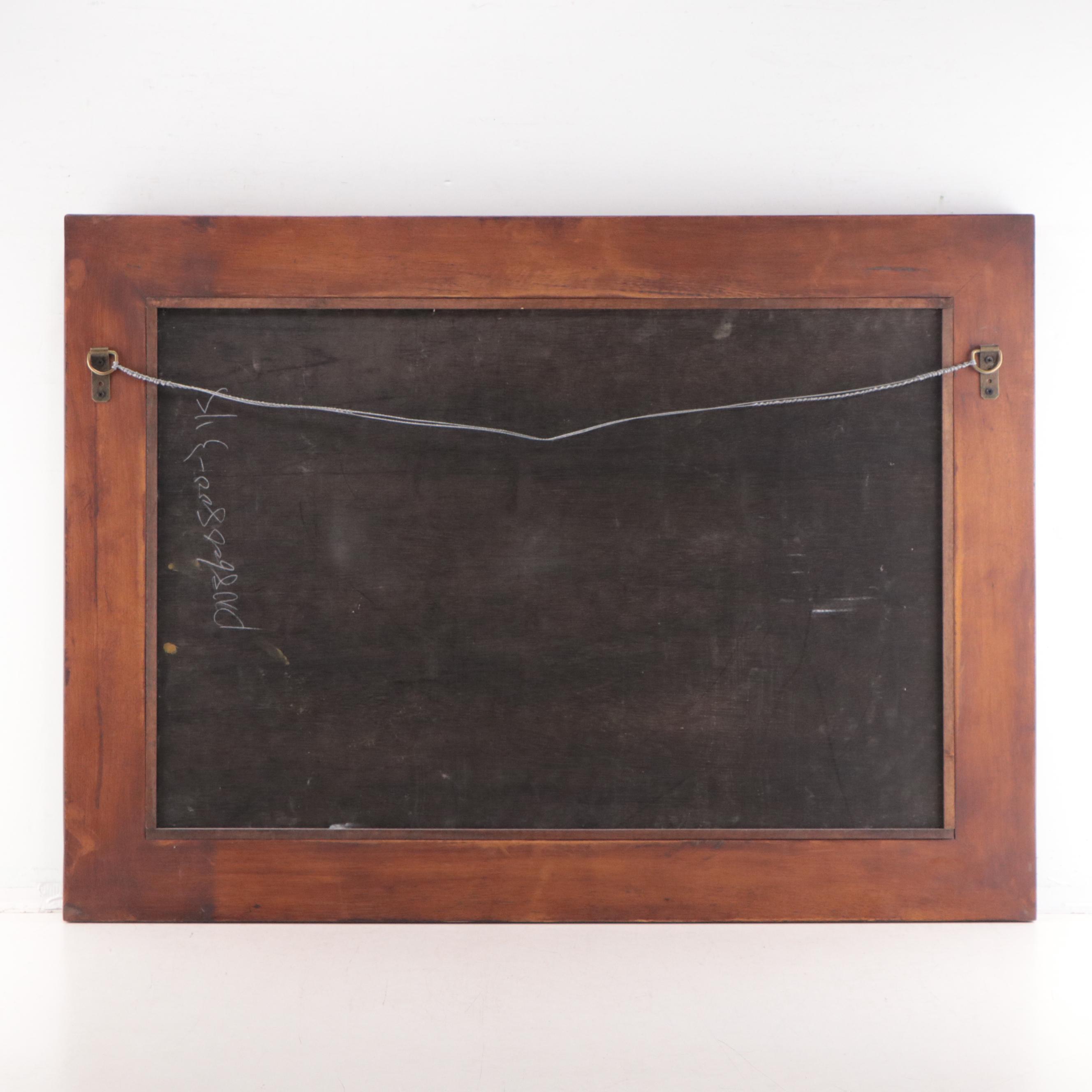 Oil Painting of Jockeys and Horses Running