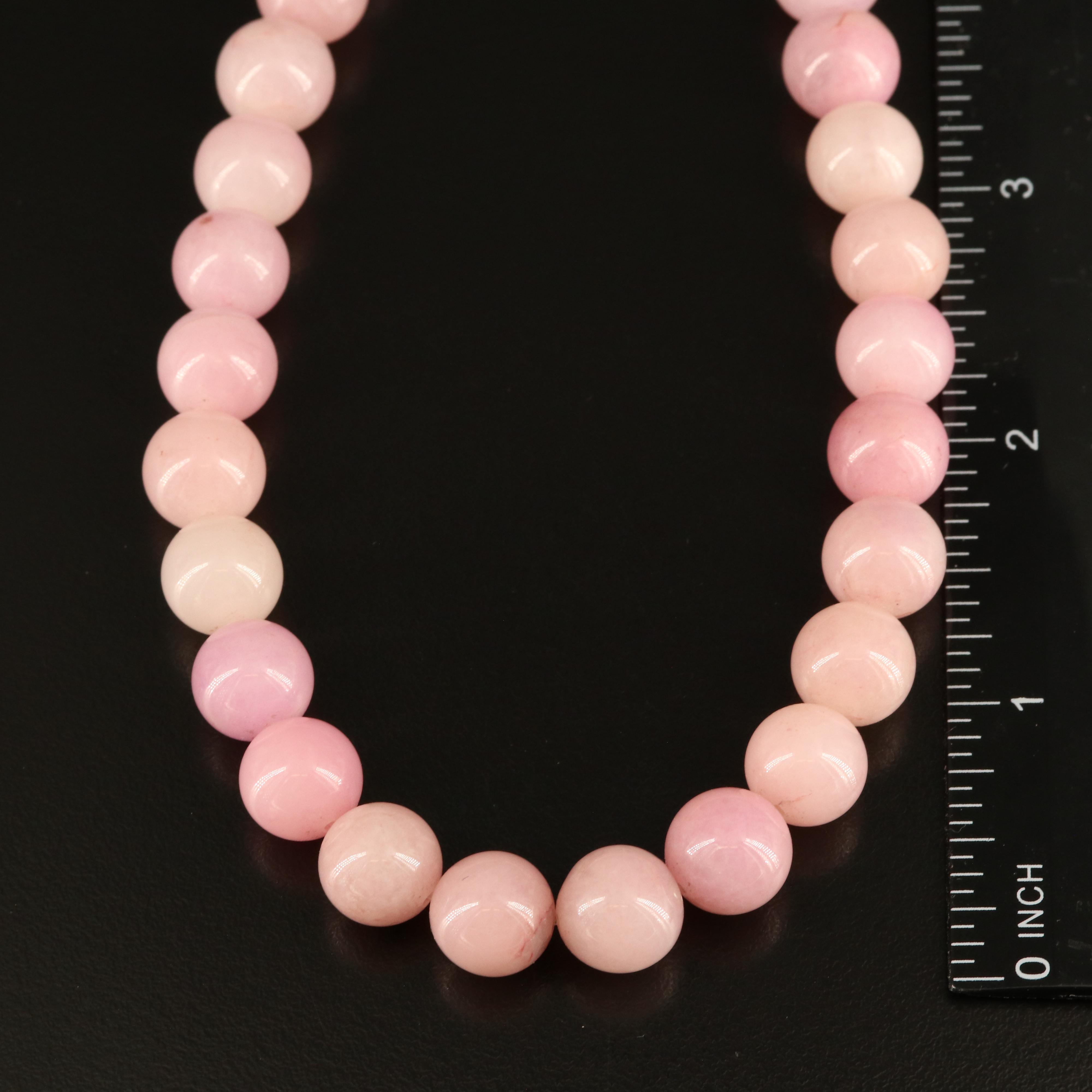 Tiger's Eye, Rose Quartz and Quartzite Necklaces Including Sterling