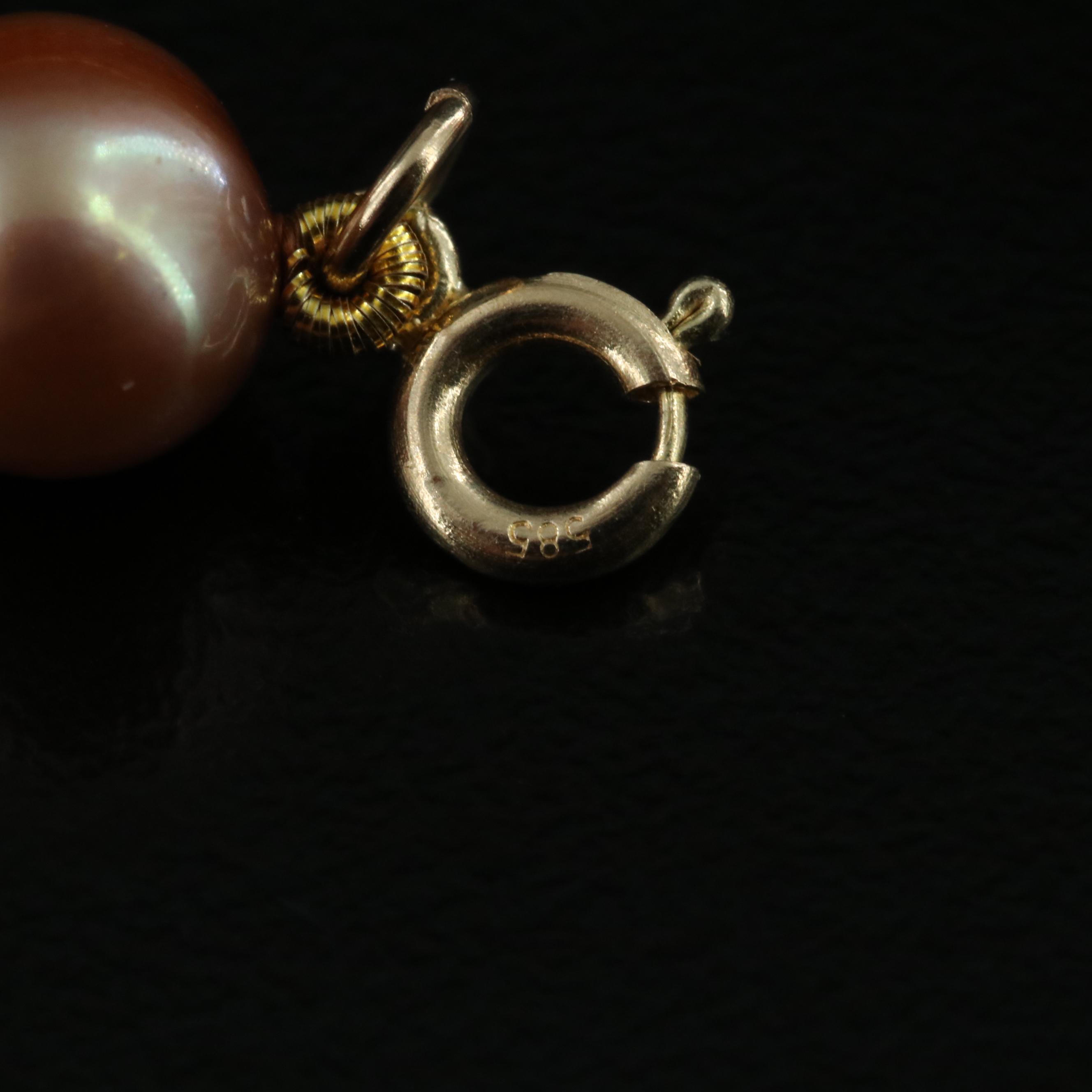 Pearl Necklace with 14K Clasp