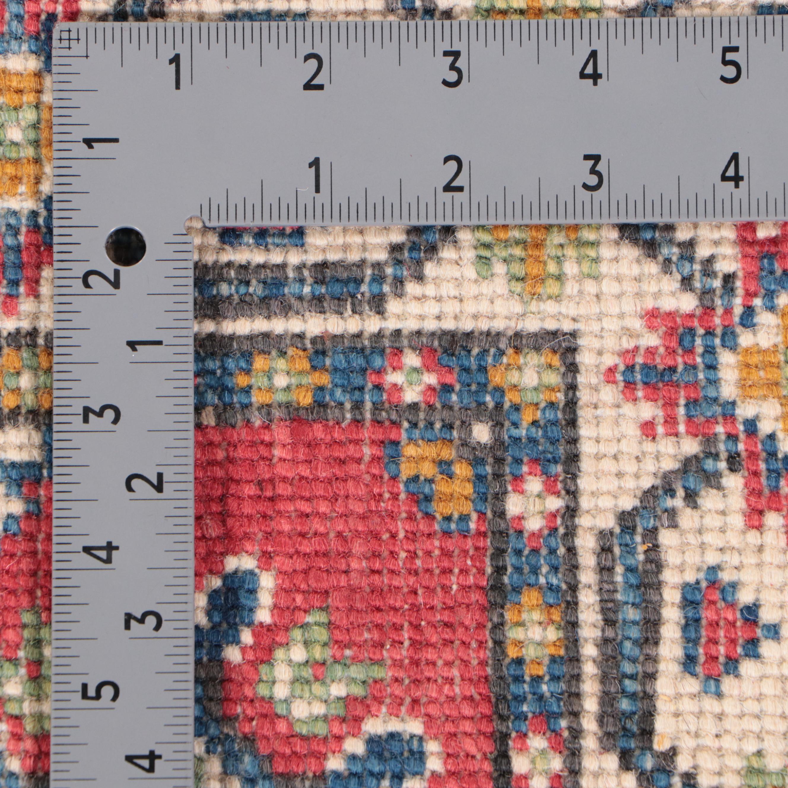 2'1 x 3'1 Hand-Knotted Indo-Persian Serapi Accent Rug