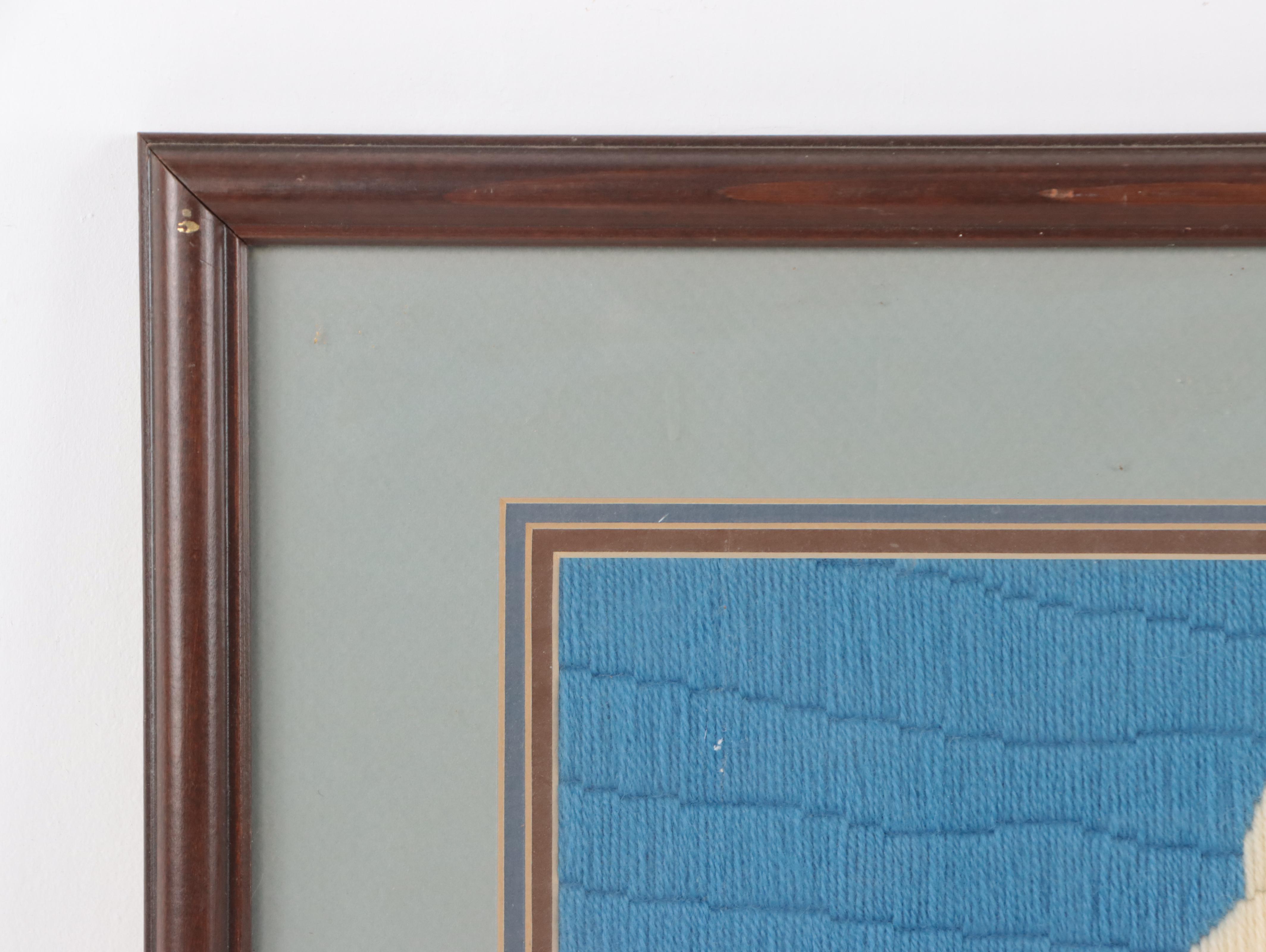 Framed Embroidered Decorative Textiles