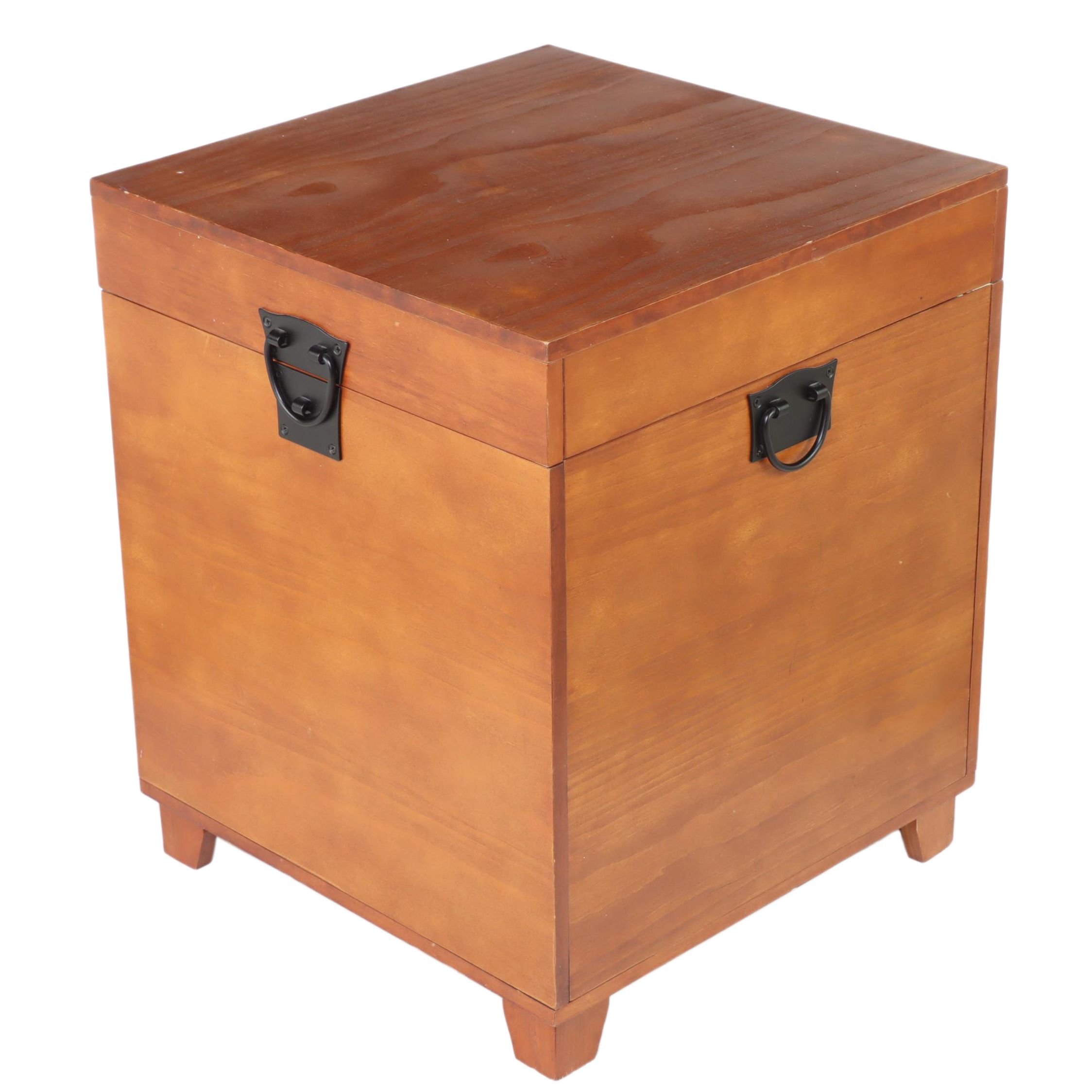 Chinese Contemporary Wooden Hinged Trunk