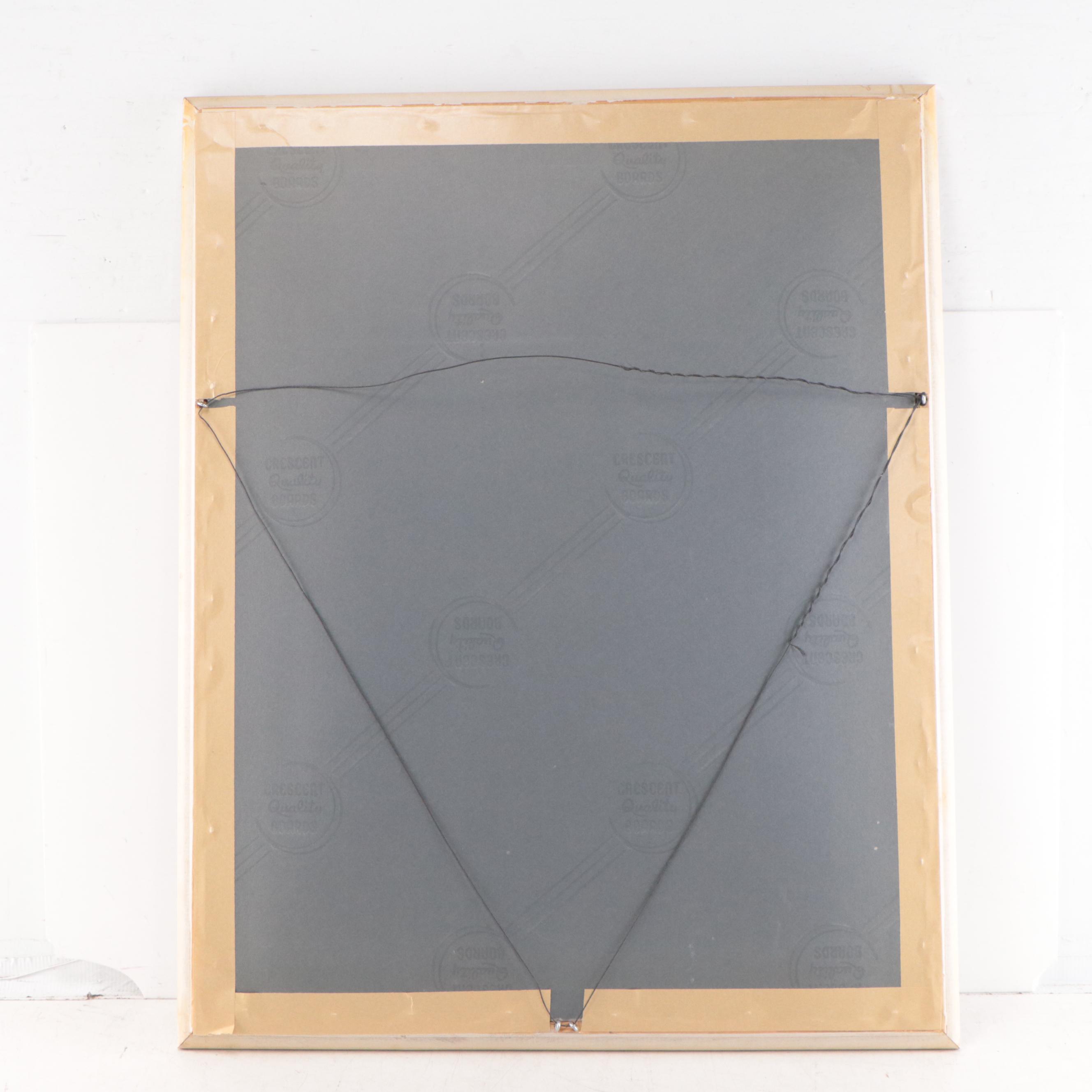 Sally Swiss Floral Still Life Serigraph "Flowers of Blue," 1972