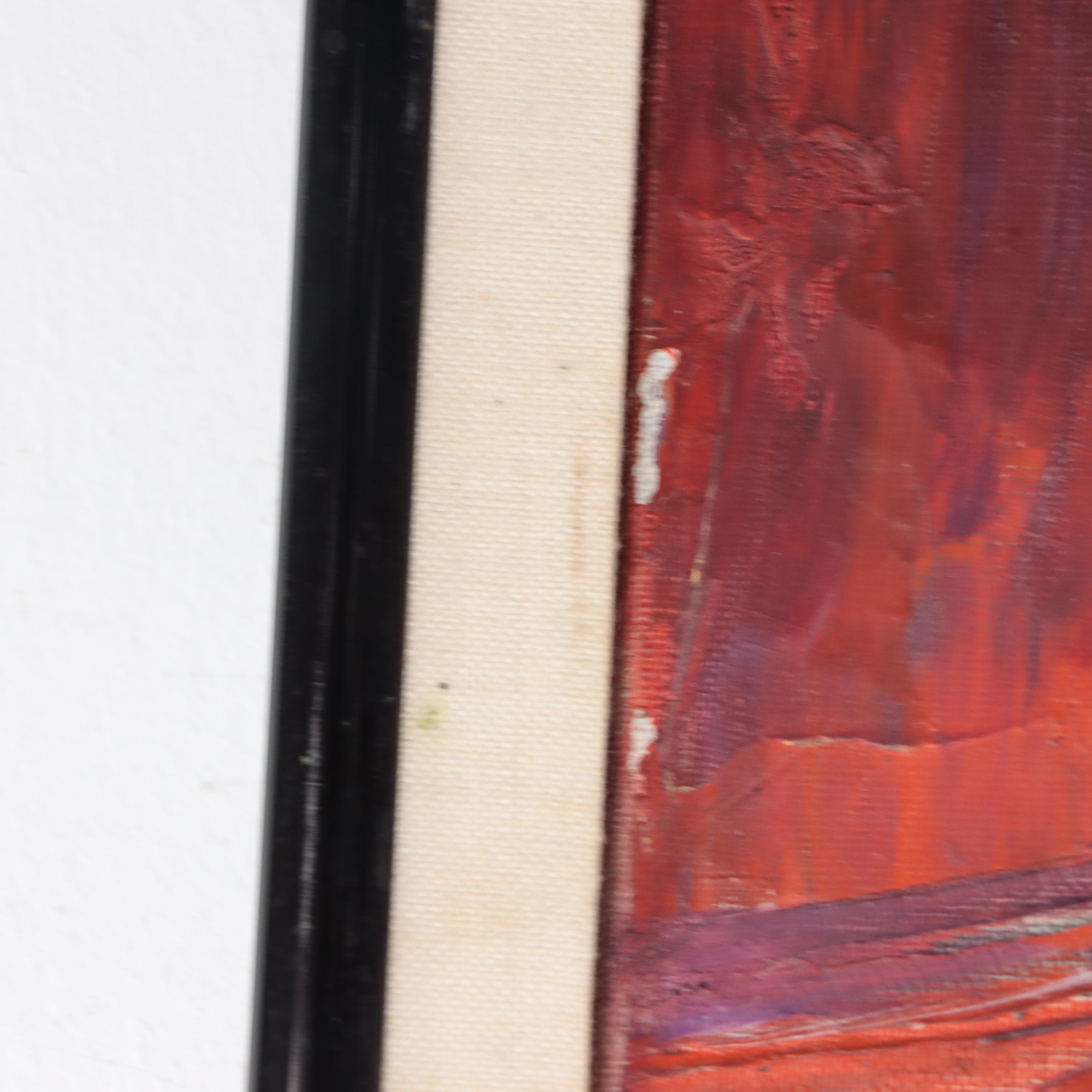 Vigas Abstract Expressionist Style Oil Painting "Materna," 1966