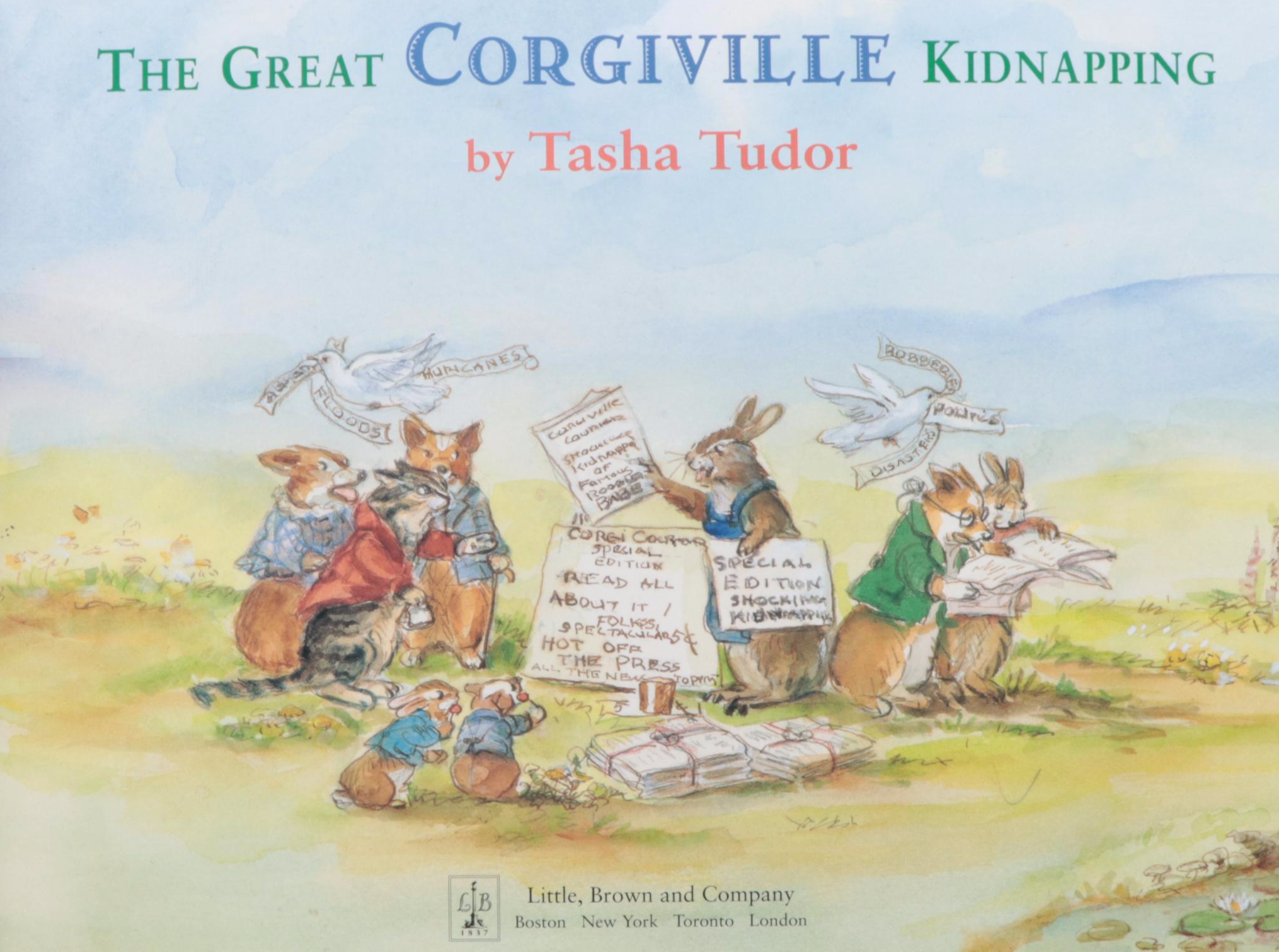 First Edition "The Great Corgiville Kidnapping" by Tasha Tudor and More Books