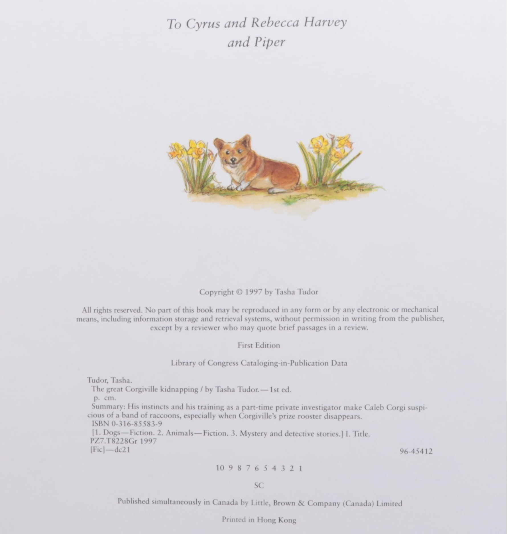 First Edition "The Great Corgiville Kidnapping" by Tasha Tudor and More Books