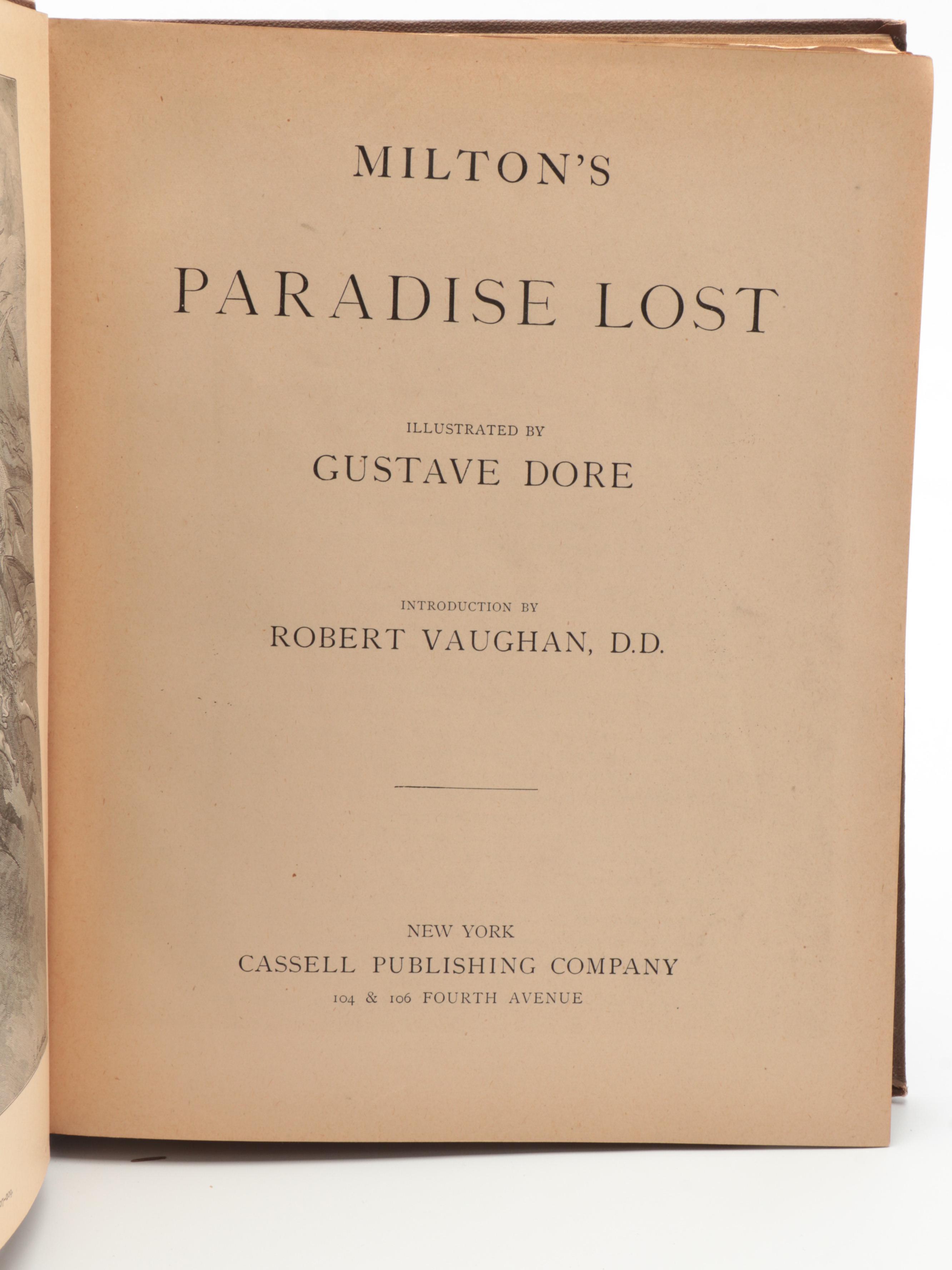 Gustave Doré Illustrated "Paradise Lost" by John Milton, Late 19th C.