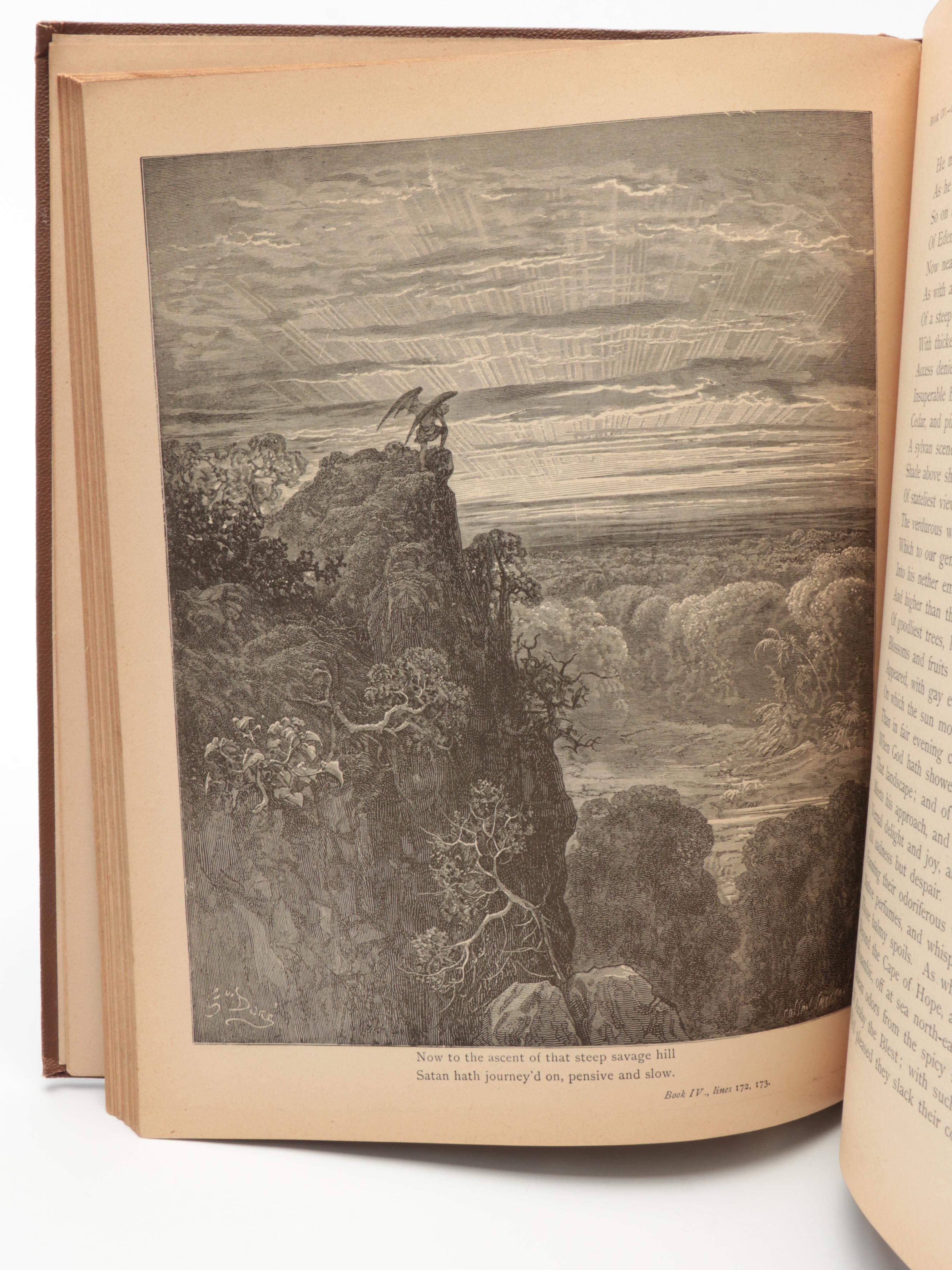 Gustave Doré Illustrated "Paradise Lost" by John Milton, Late 19th C.