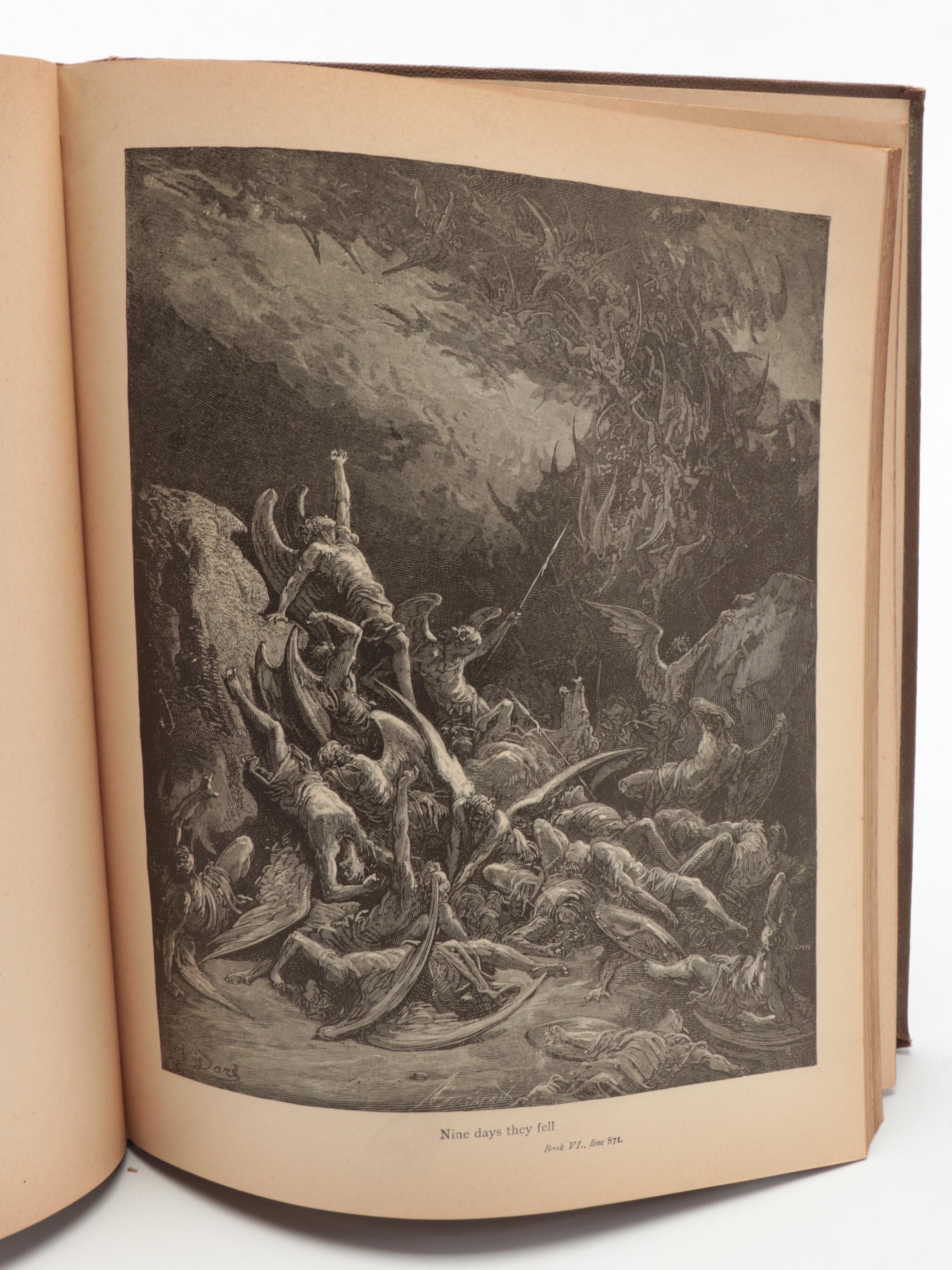 Gustave Doré Illustrated "Paradise Lost" by John Milton, Late 19th C.