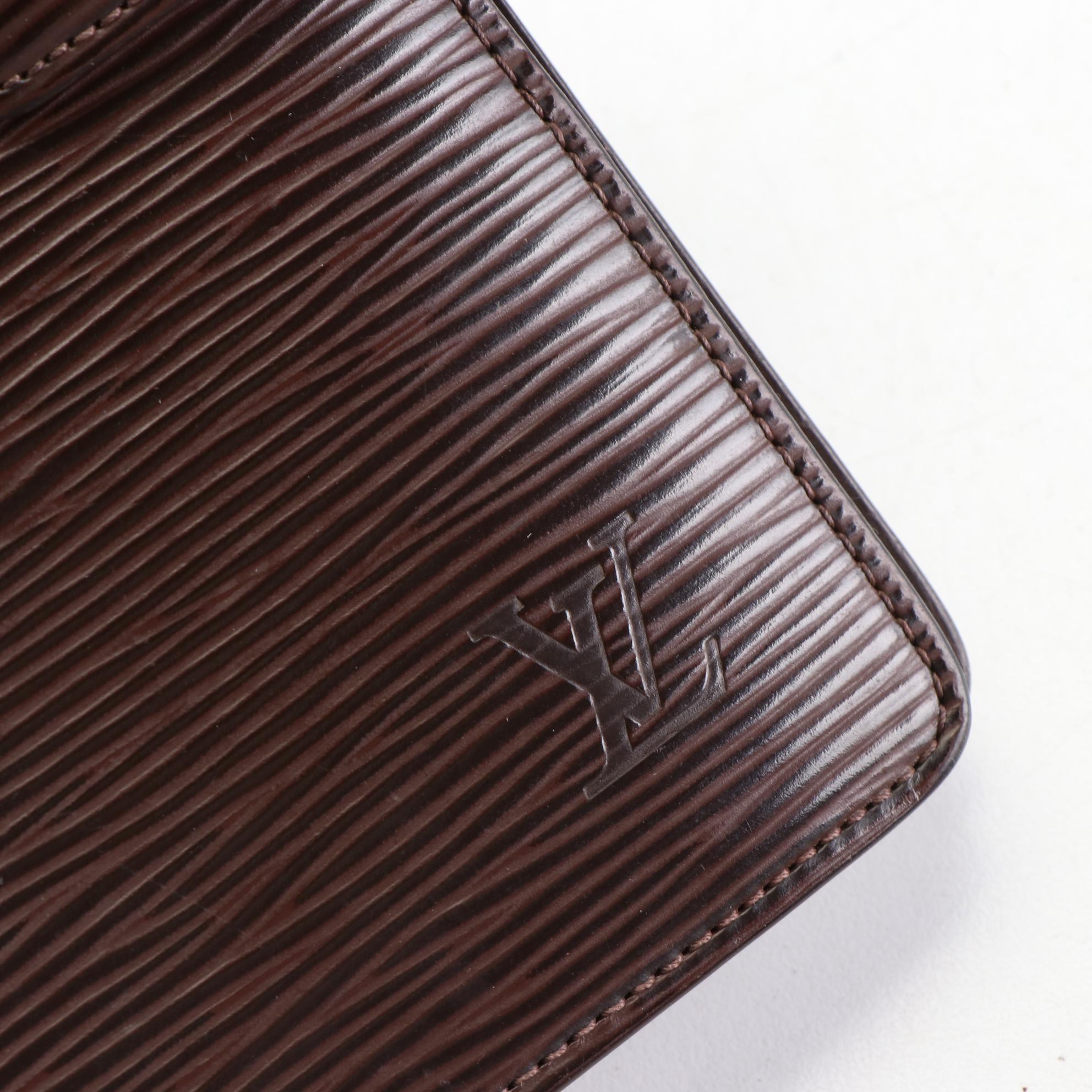 Louis Vuitton Address Book/Agenda Cover in Moka Epi Leather