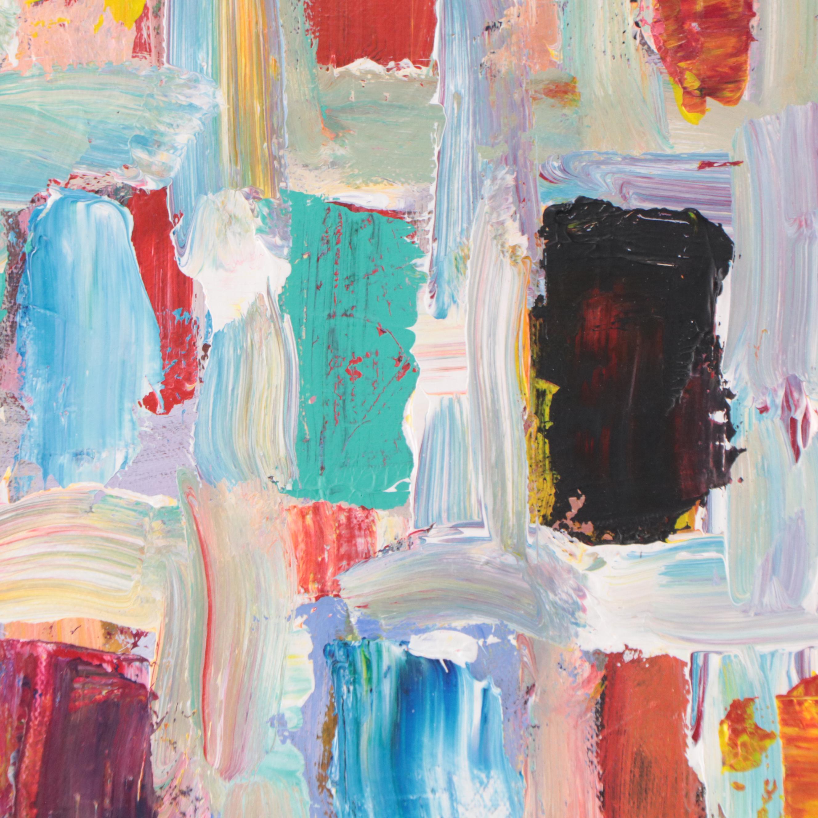 Leif Janek Abstract Oil Painting, 21st Century