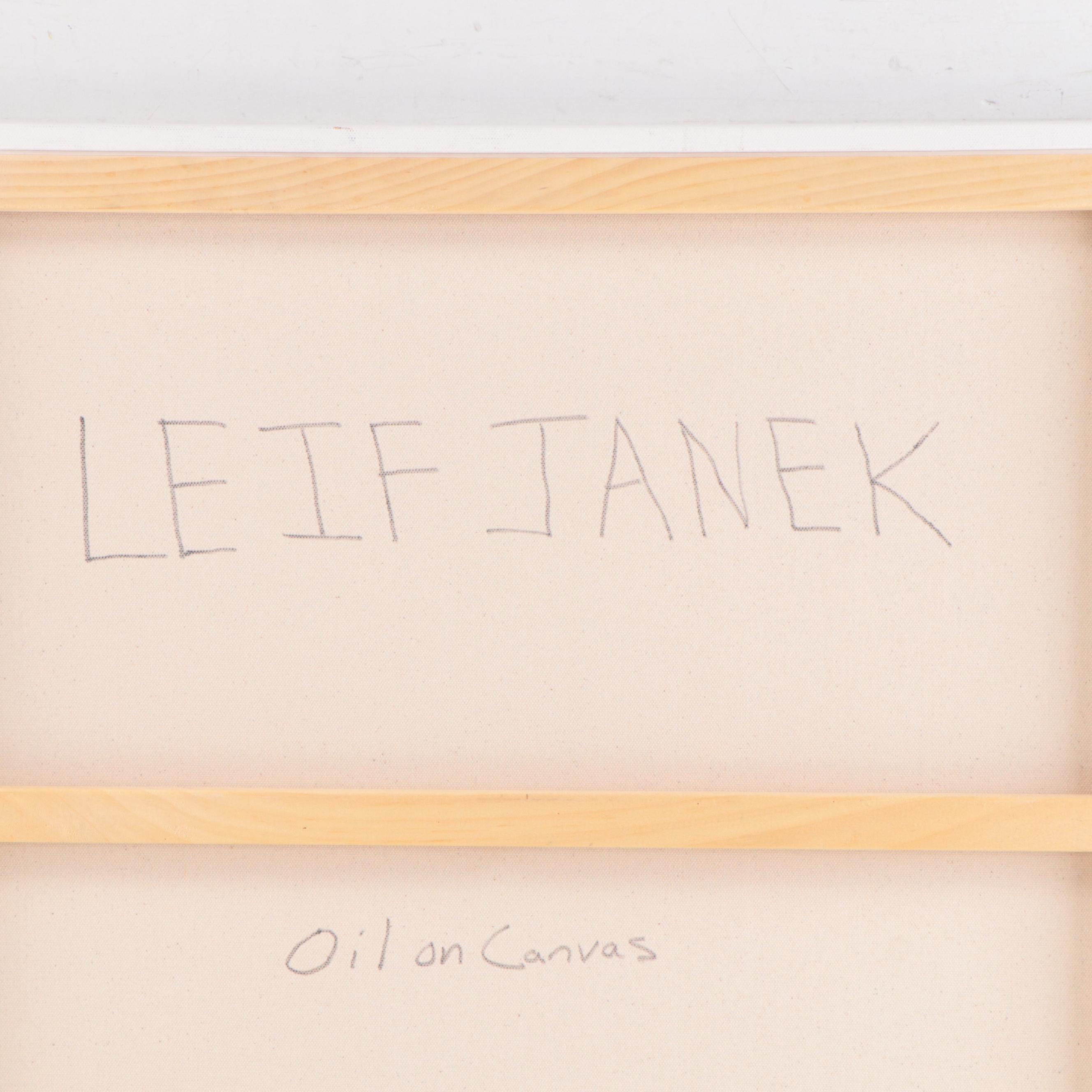 Leif Janek Abstract Oil Painting, 21st Century