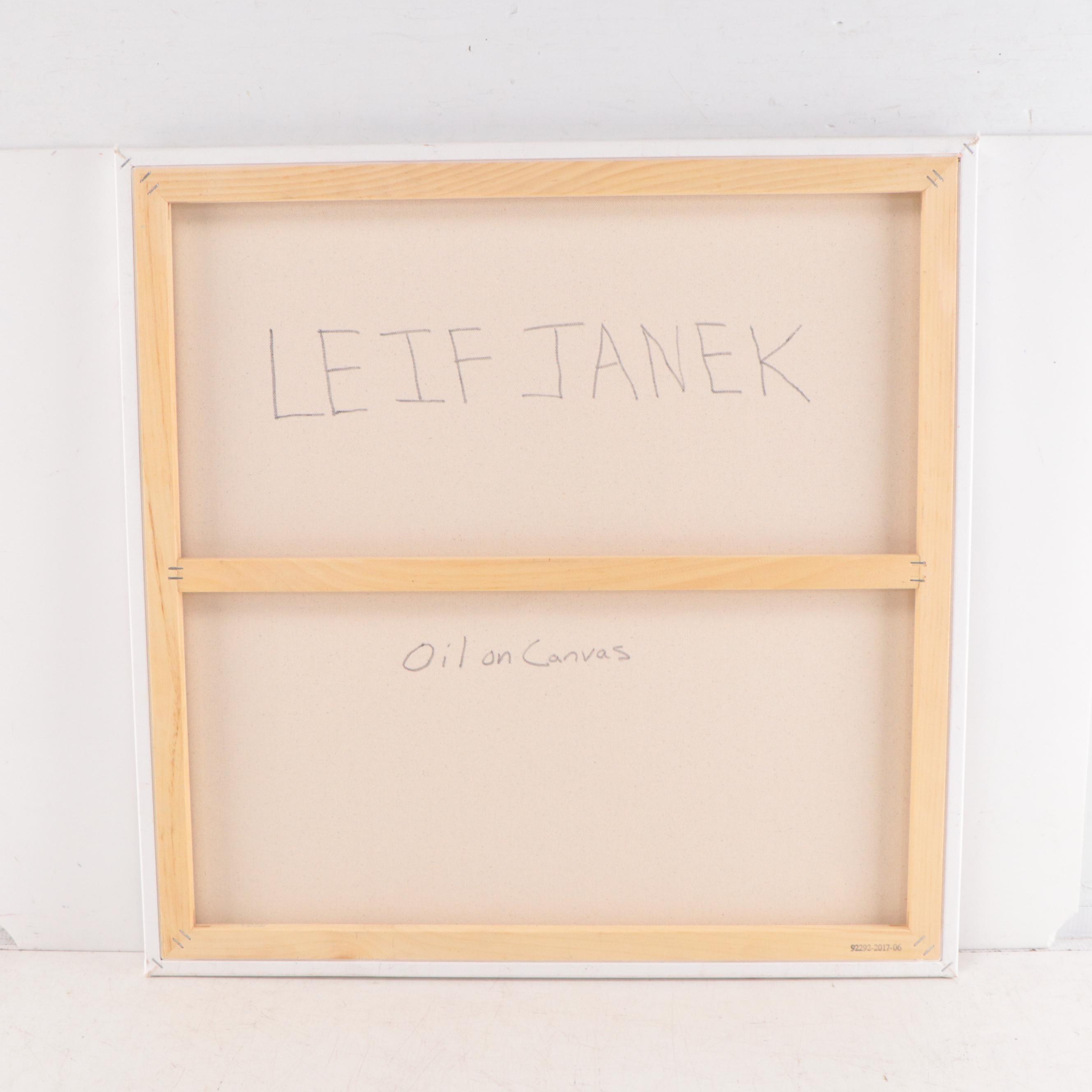 Leif Janek Abstract Oil Painting, 21st Century