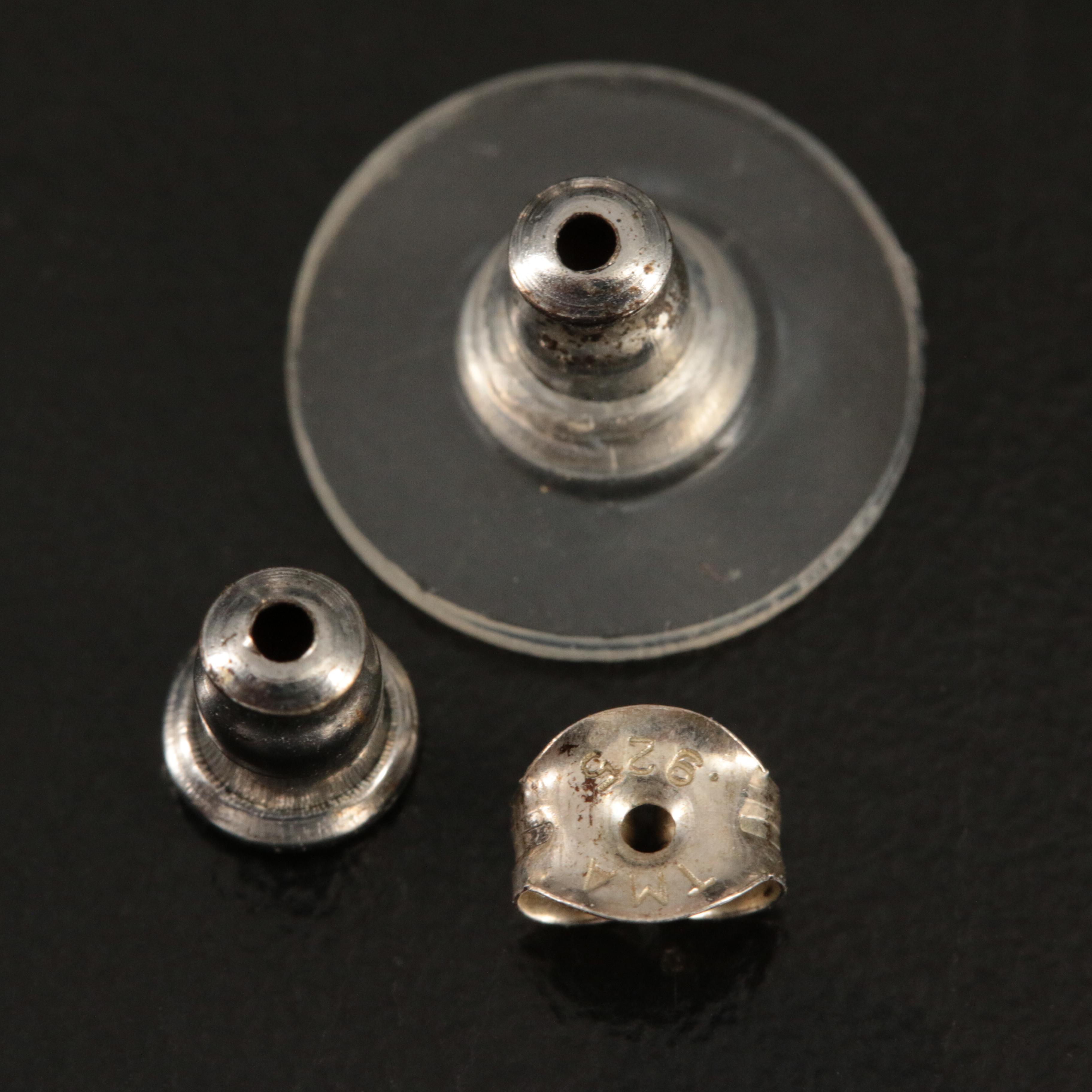 Mexican Sterling Obsidian Pendants with Sterling Earrings