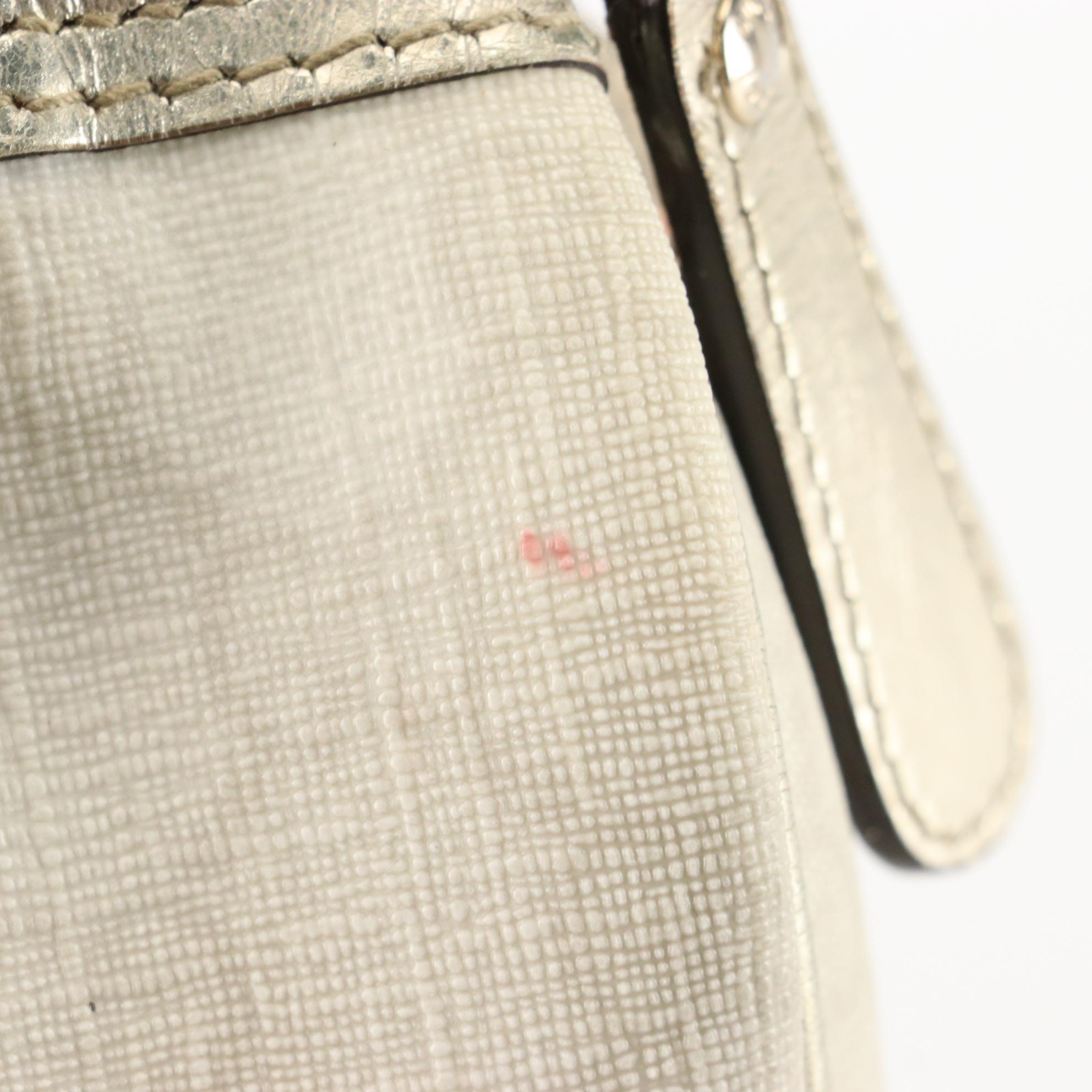 Gucci Small Joy Boston Bag in Supreme GG Canvas and Silver Metallic Leather