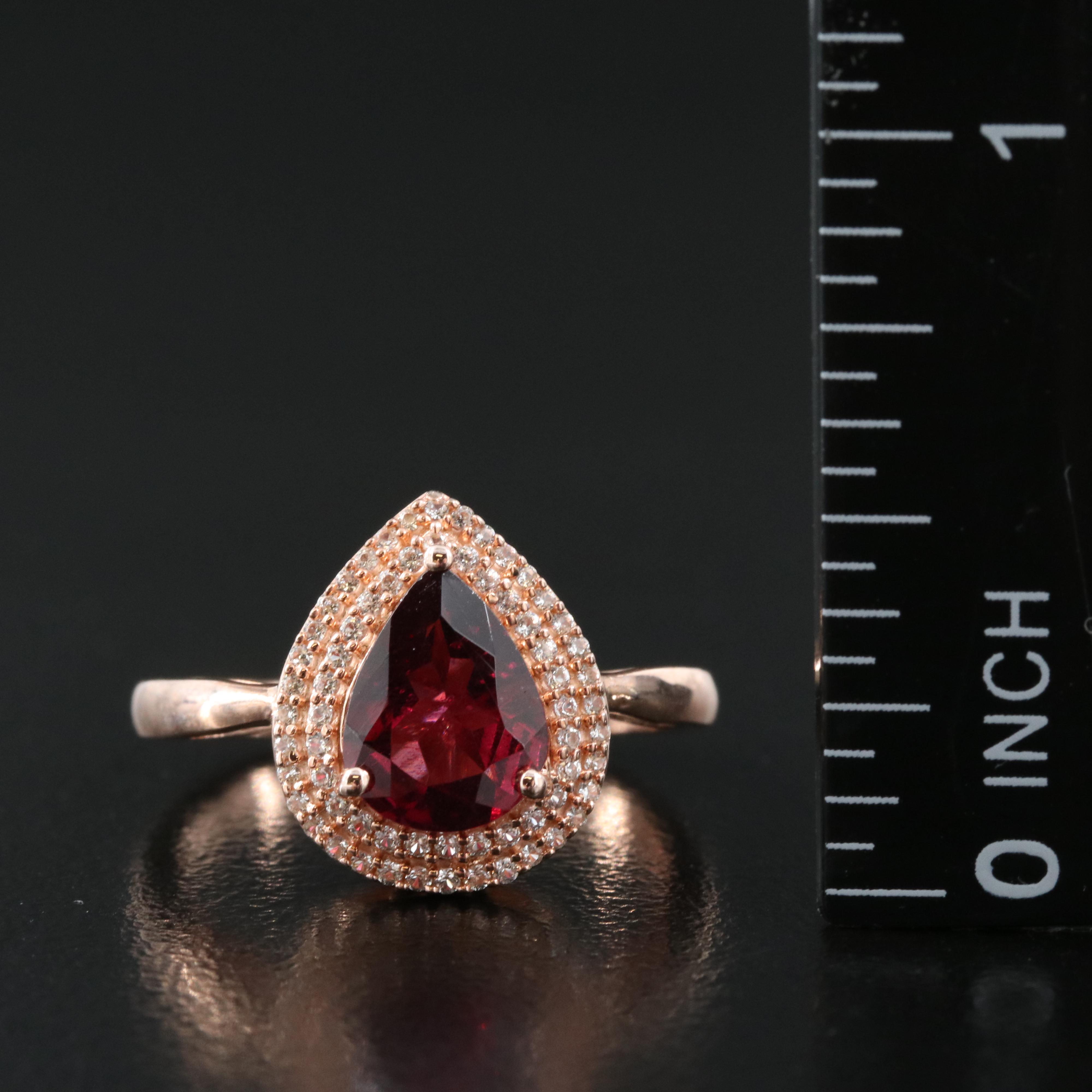 Sterling Garnet and Sapphire Ring