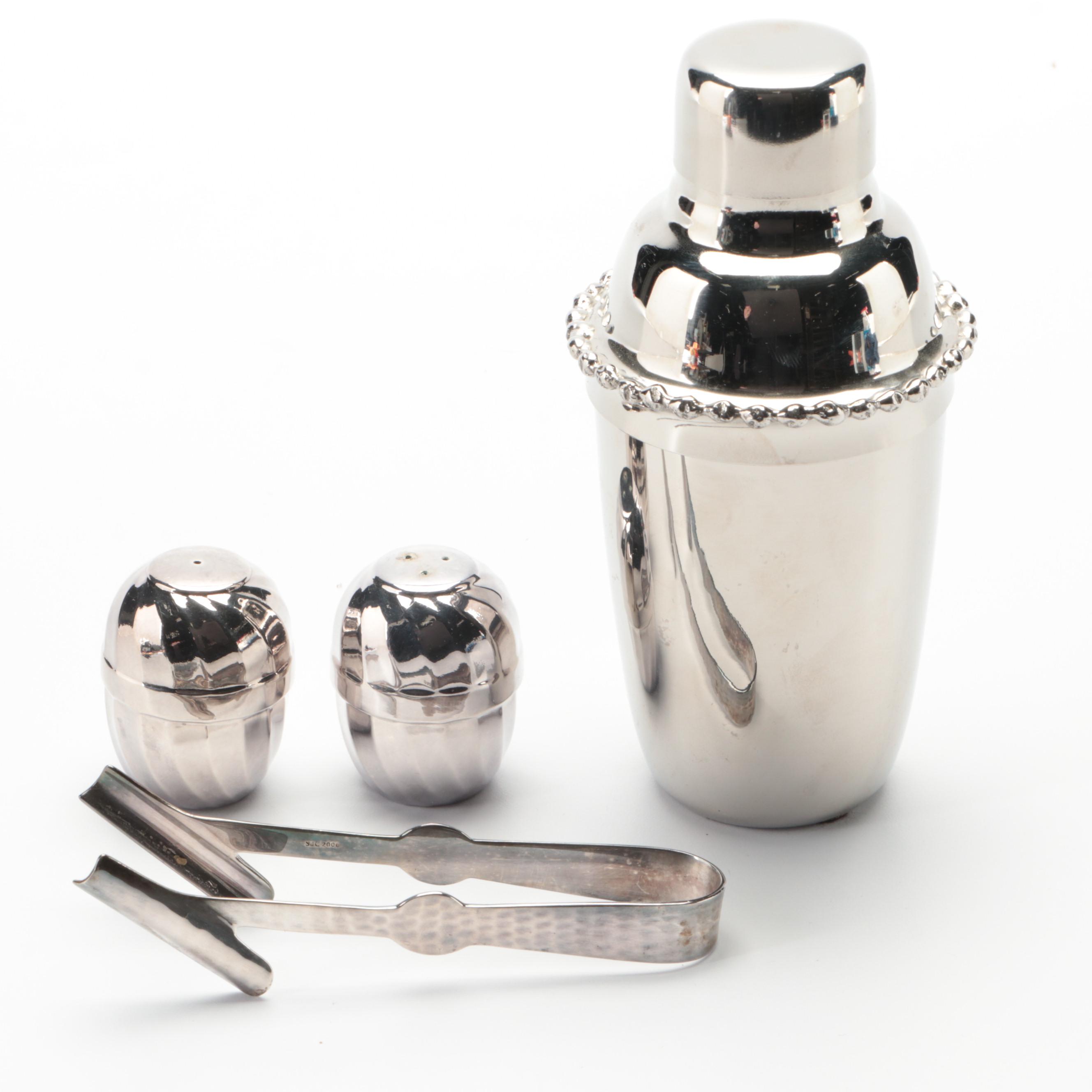 Michael Aram Wheat Oval Platter and Bar Set with Other Mirrored Tray