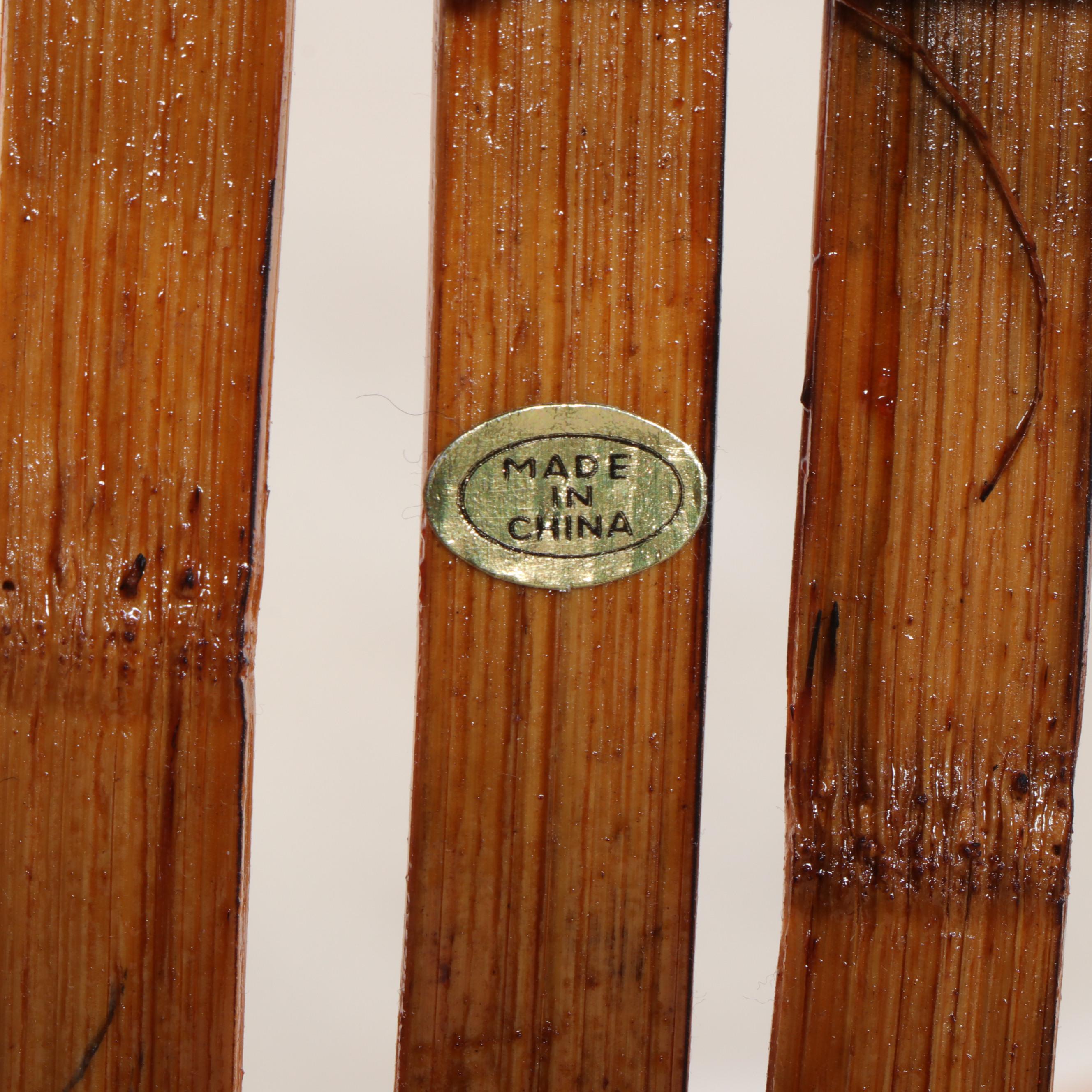 Eight Chinese Folding Bamboo Chairs