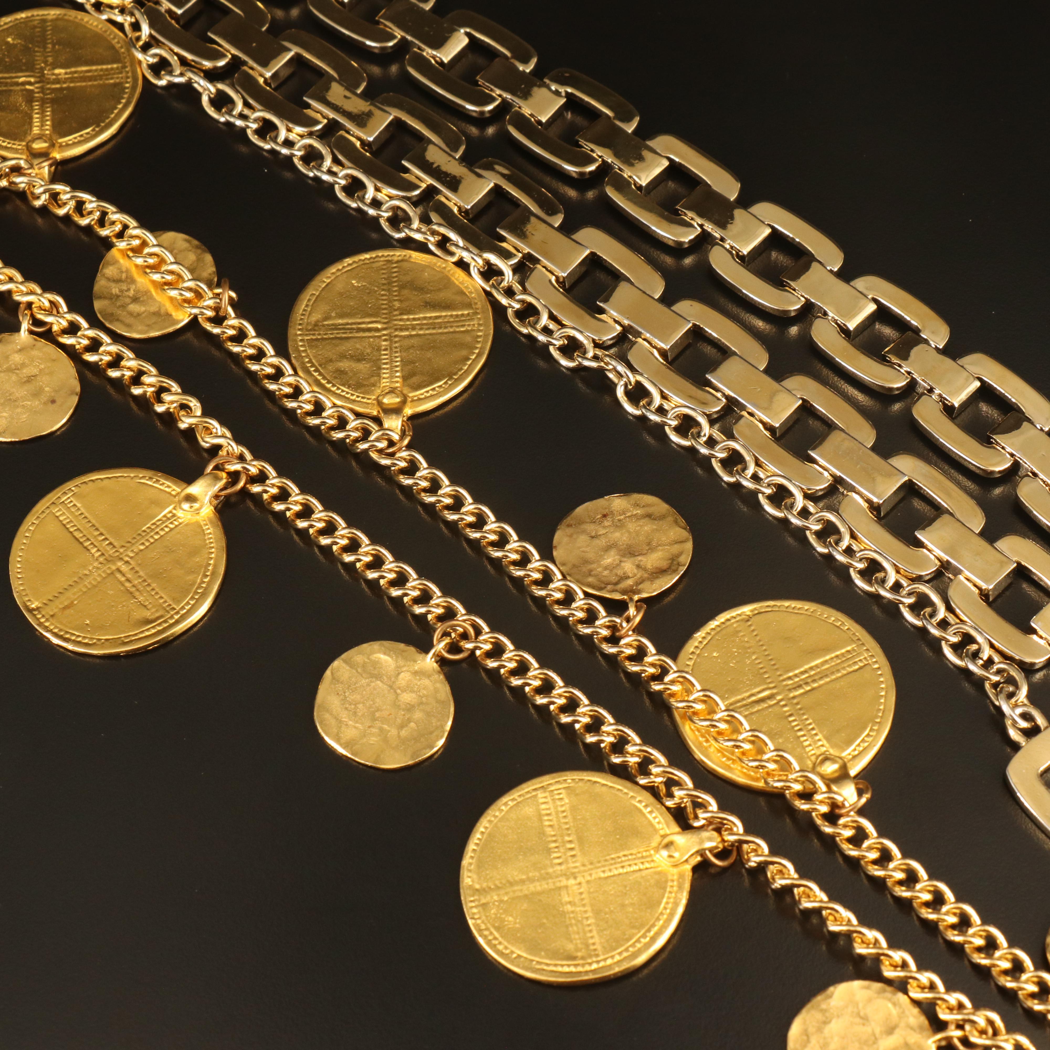 St. John and Kenneth Lane Gold-Tone Belts