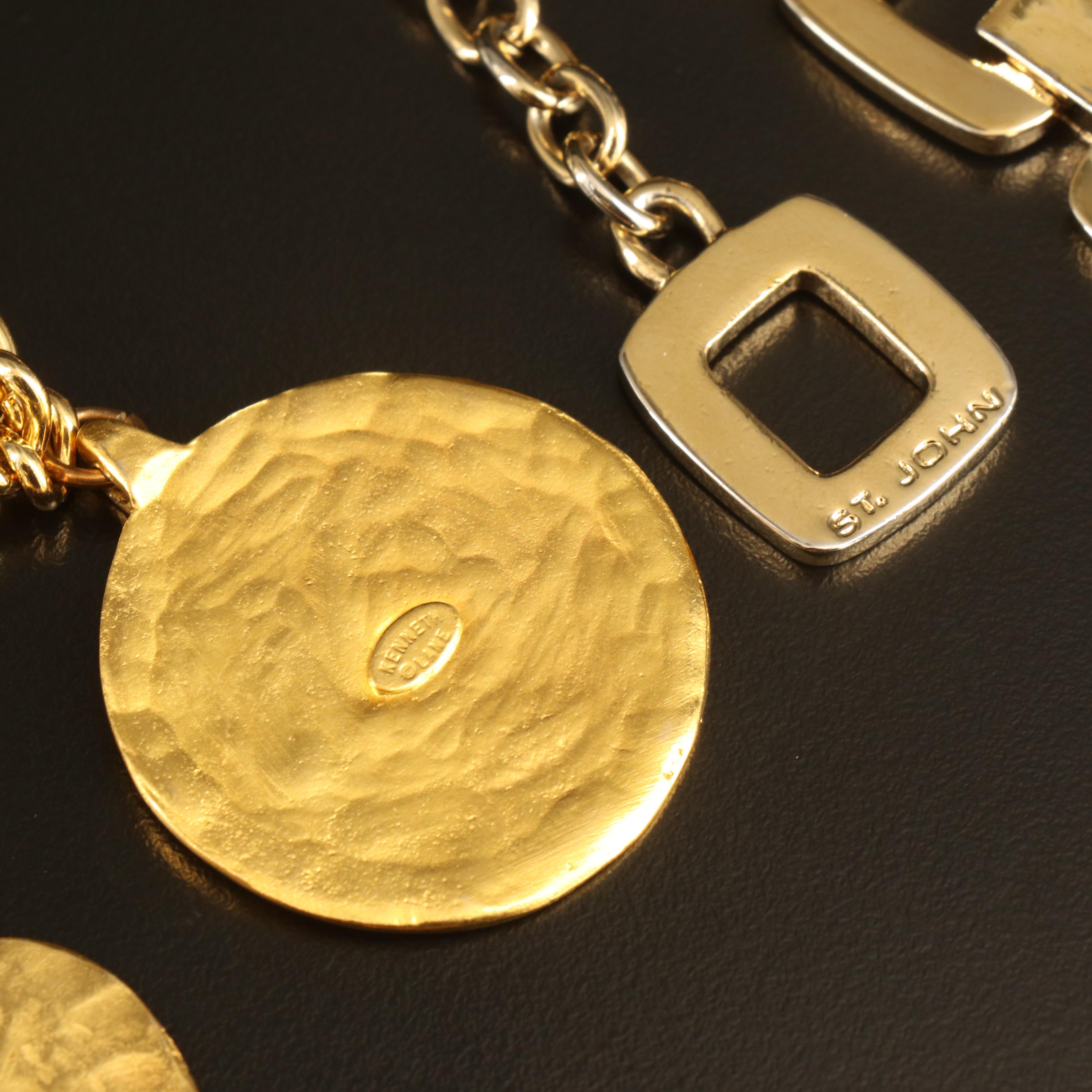 St. John and Kenneth Lane Gold-Tone Belts