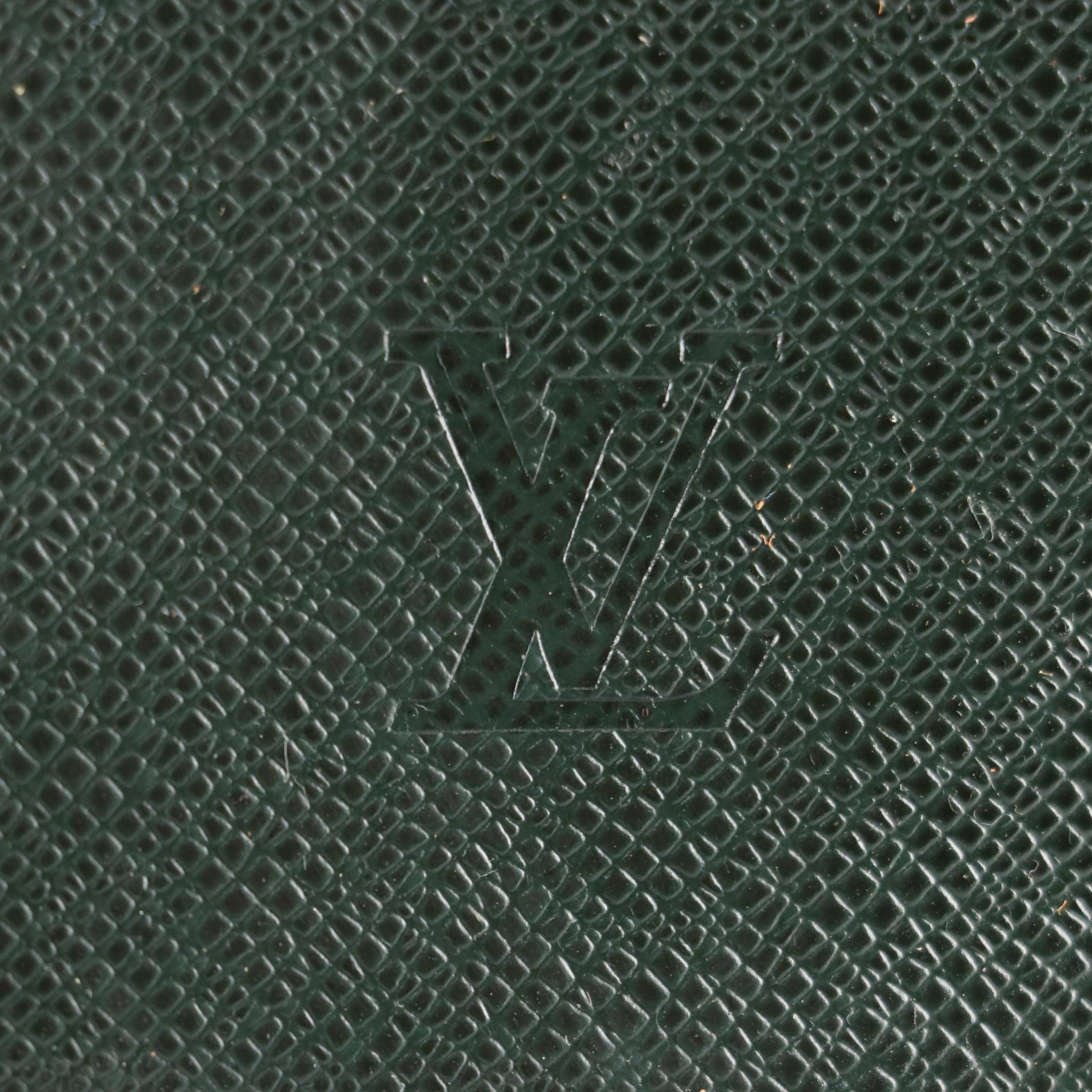 Louis Vuitton Lozan Briefcase in Épicéa Green Taïga Leather