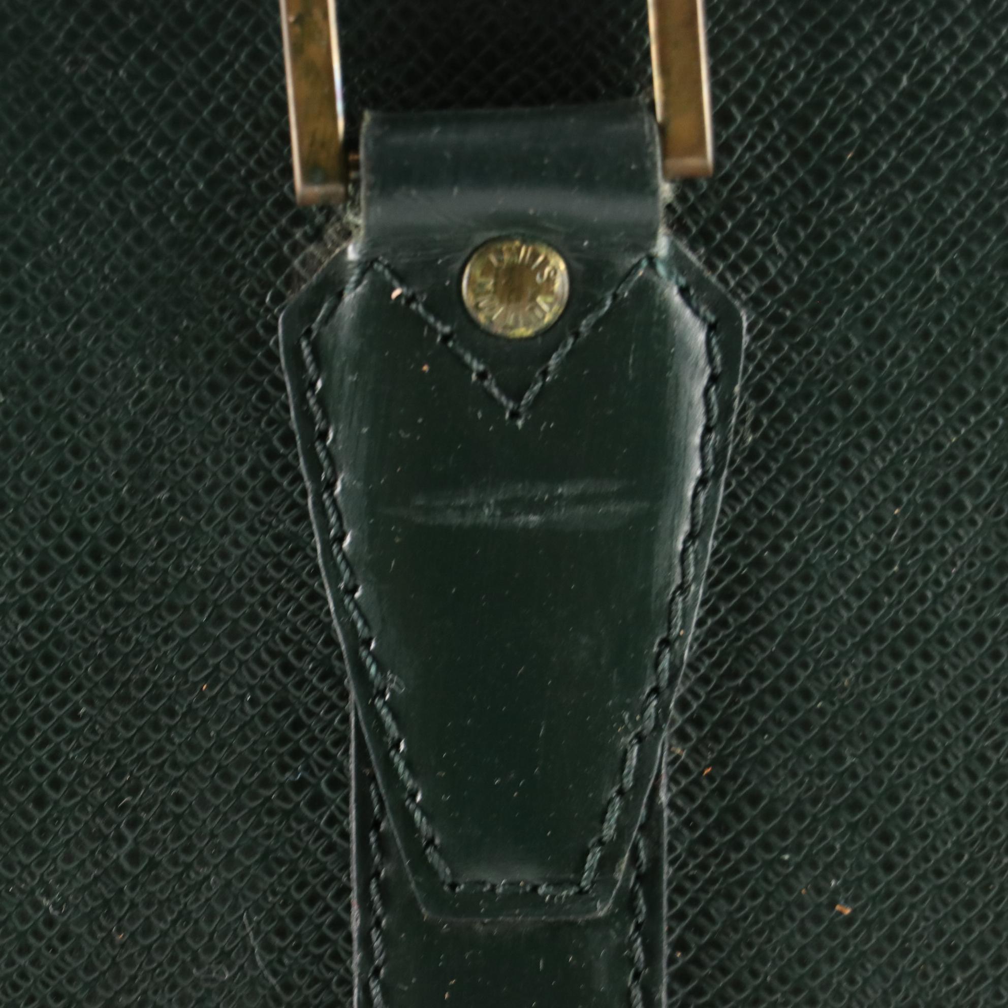 Louis Vuitton Lozan Briefcase in Épicéa Green Taïga Leather