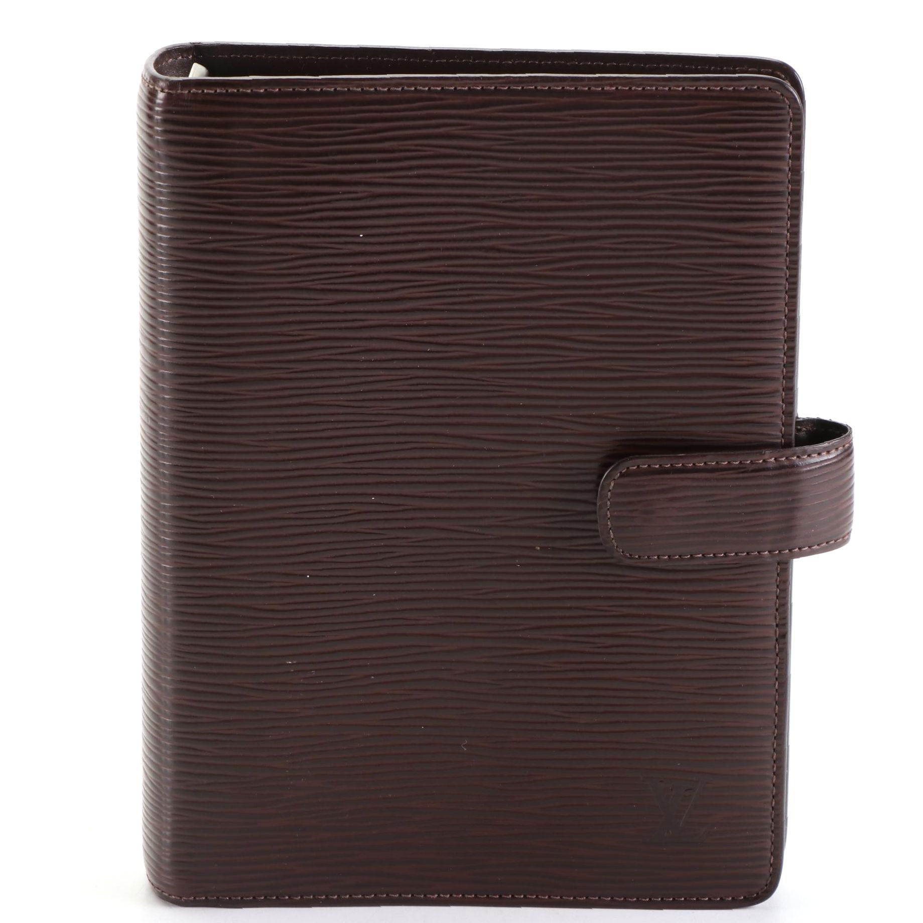 Louis Vuitton Address Book/Agenda Cover in Moka Epi Leather