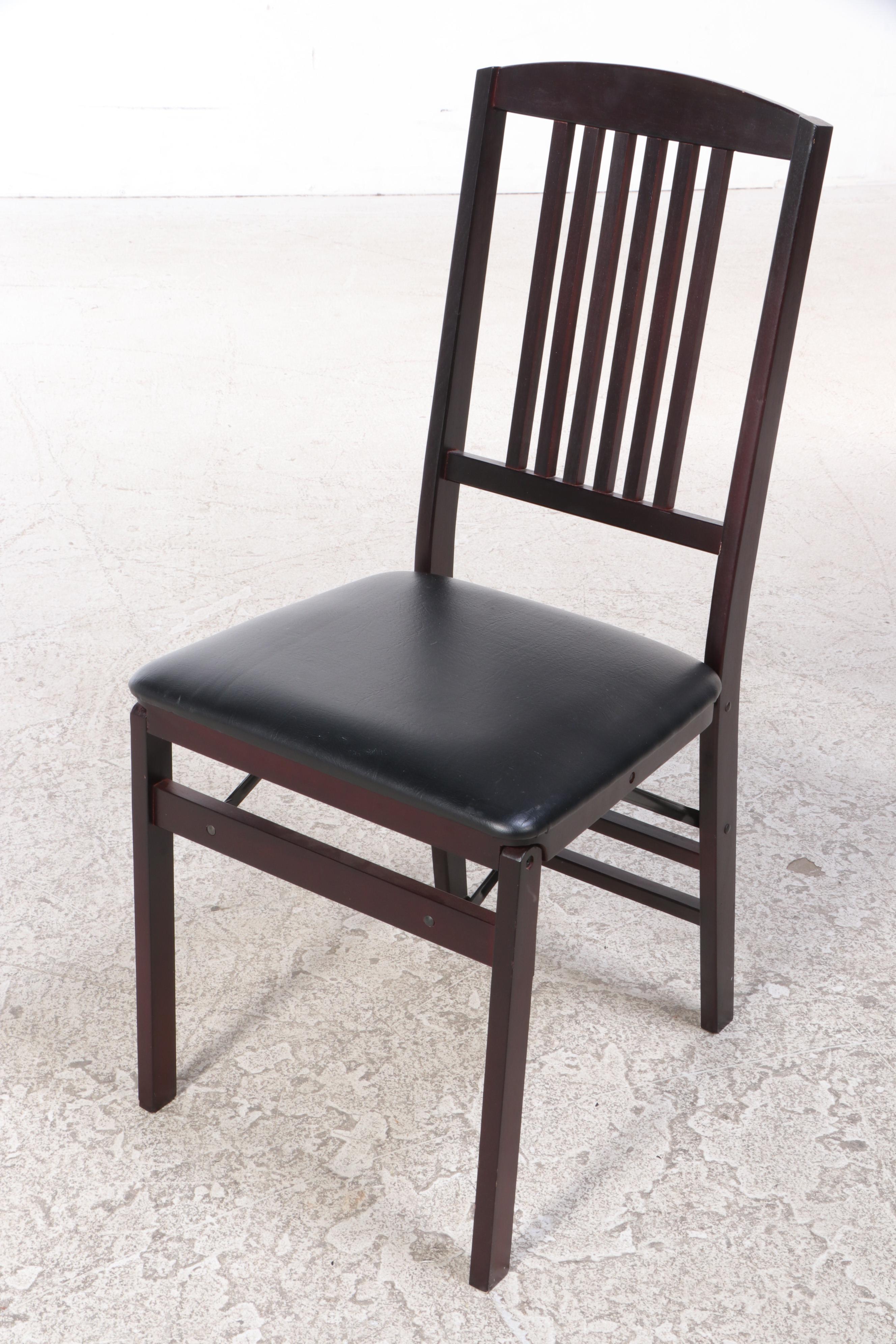 Six Cosco Wooden Folding Chairs