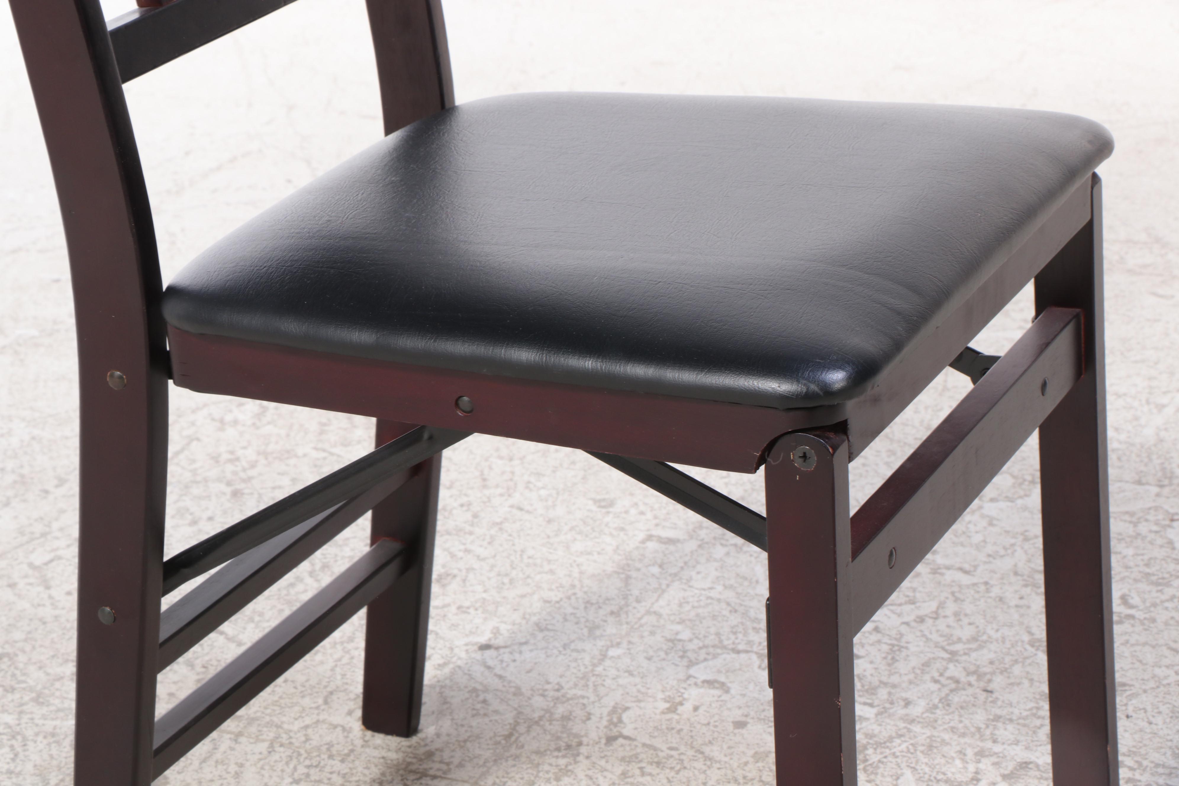 Six Cosco Wooden Folding Chairs