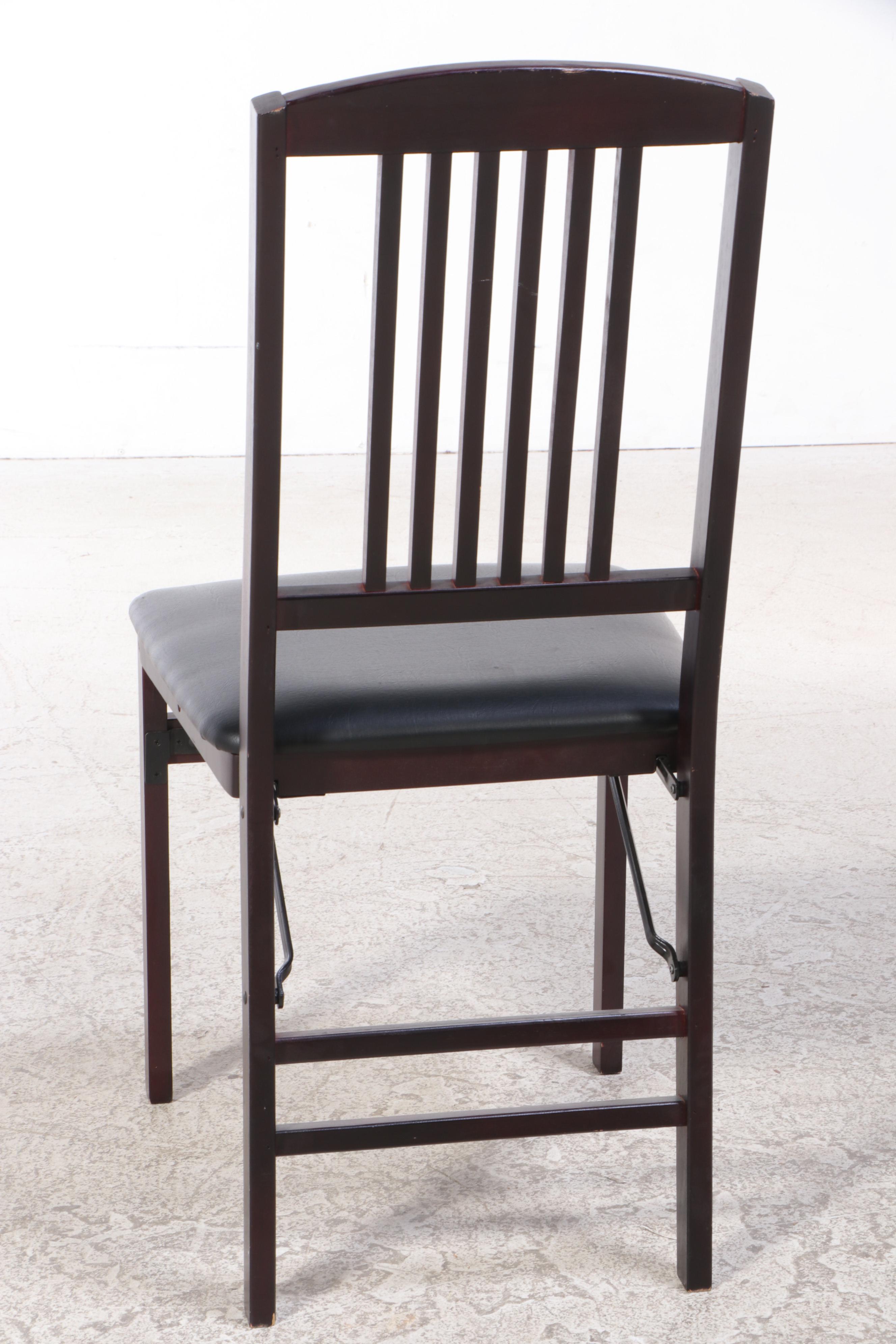 Six Cosco Wooden Folding Chairs