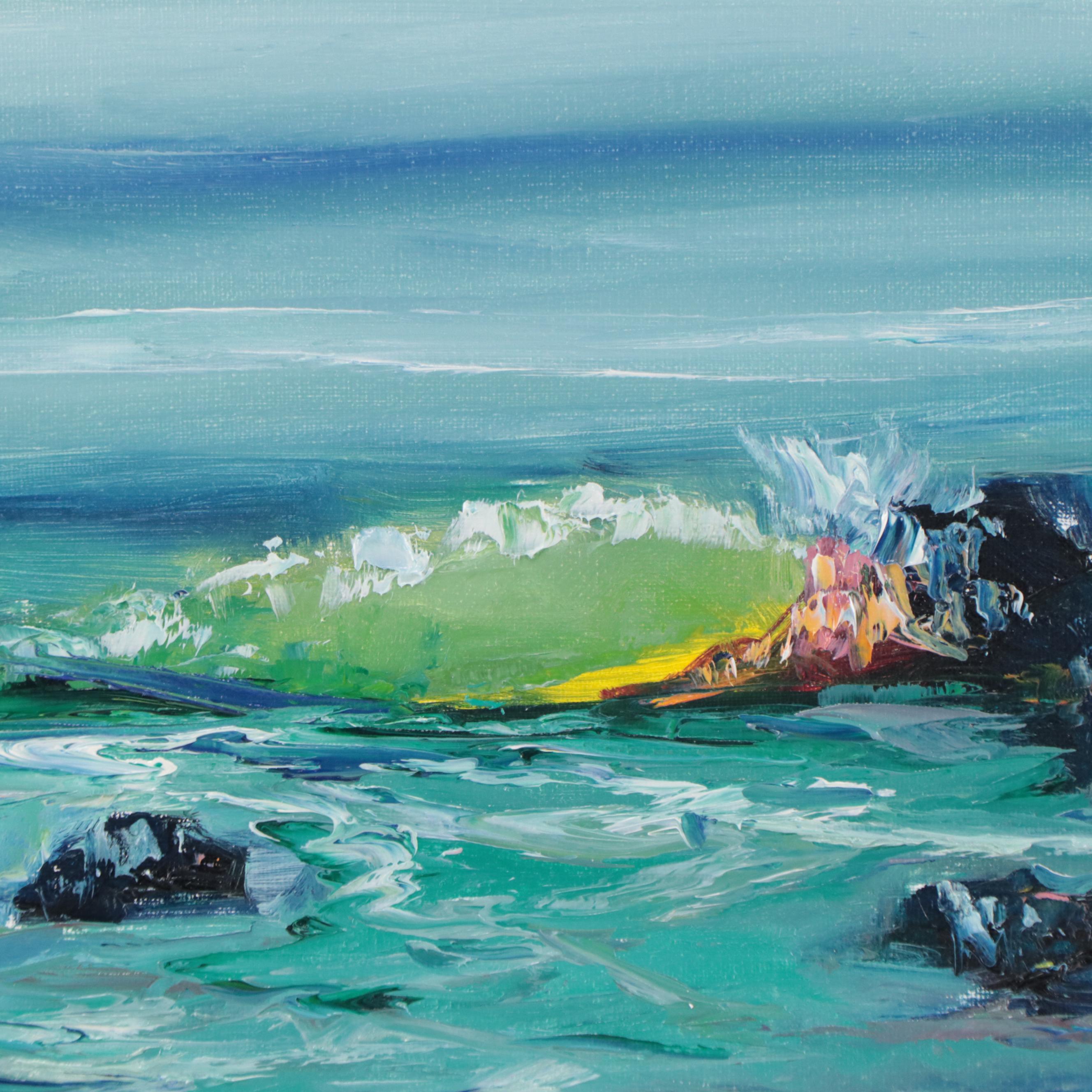 José M. Lima Seascape Oil Painting, 21st Century