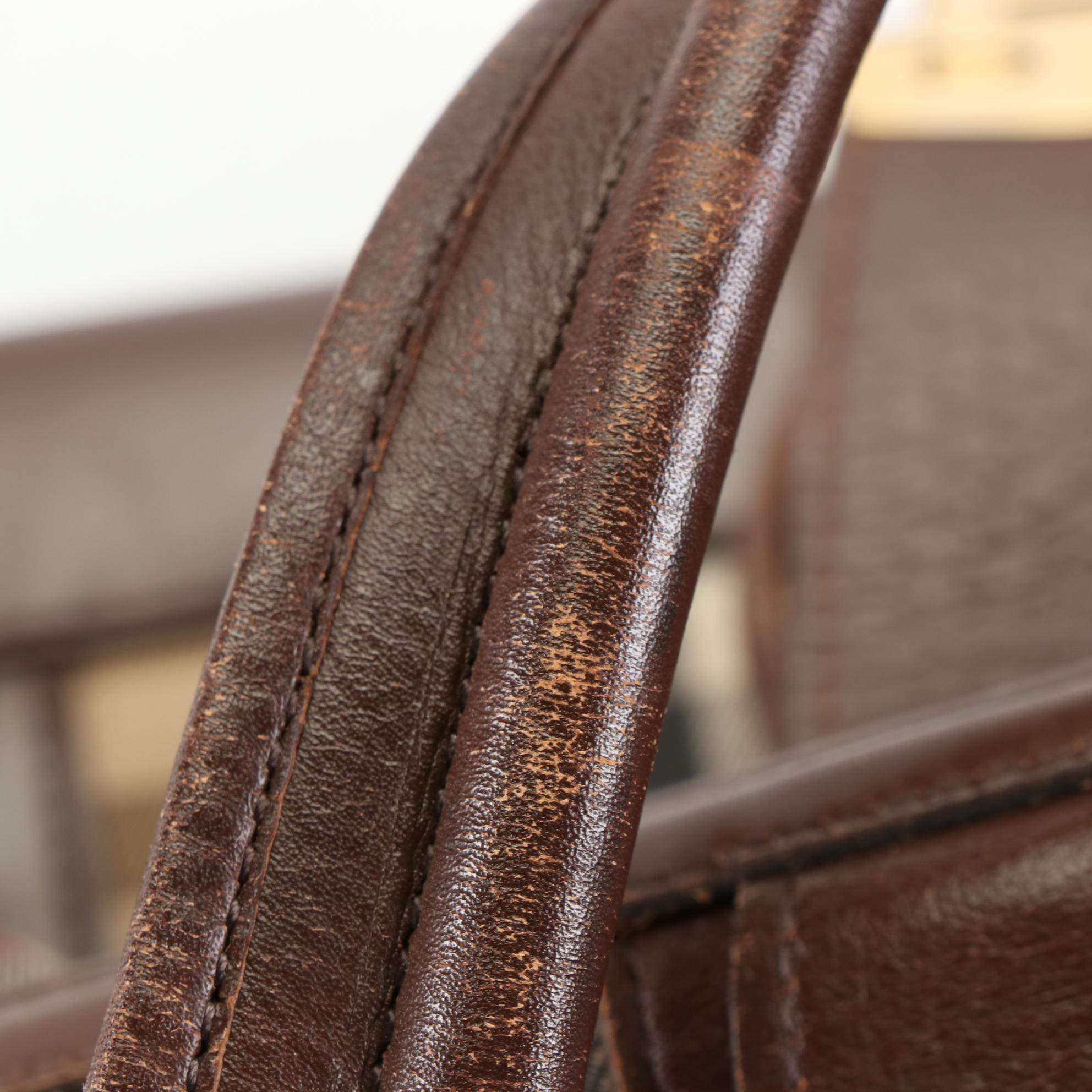 Burberrys Doctor Bag in Haymarket Check Canvas and Brown Leather