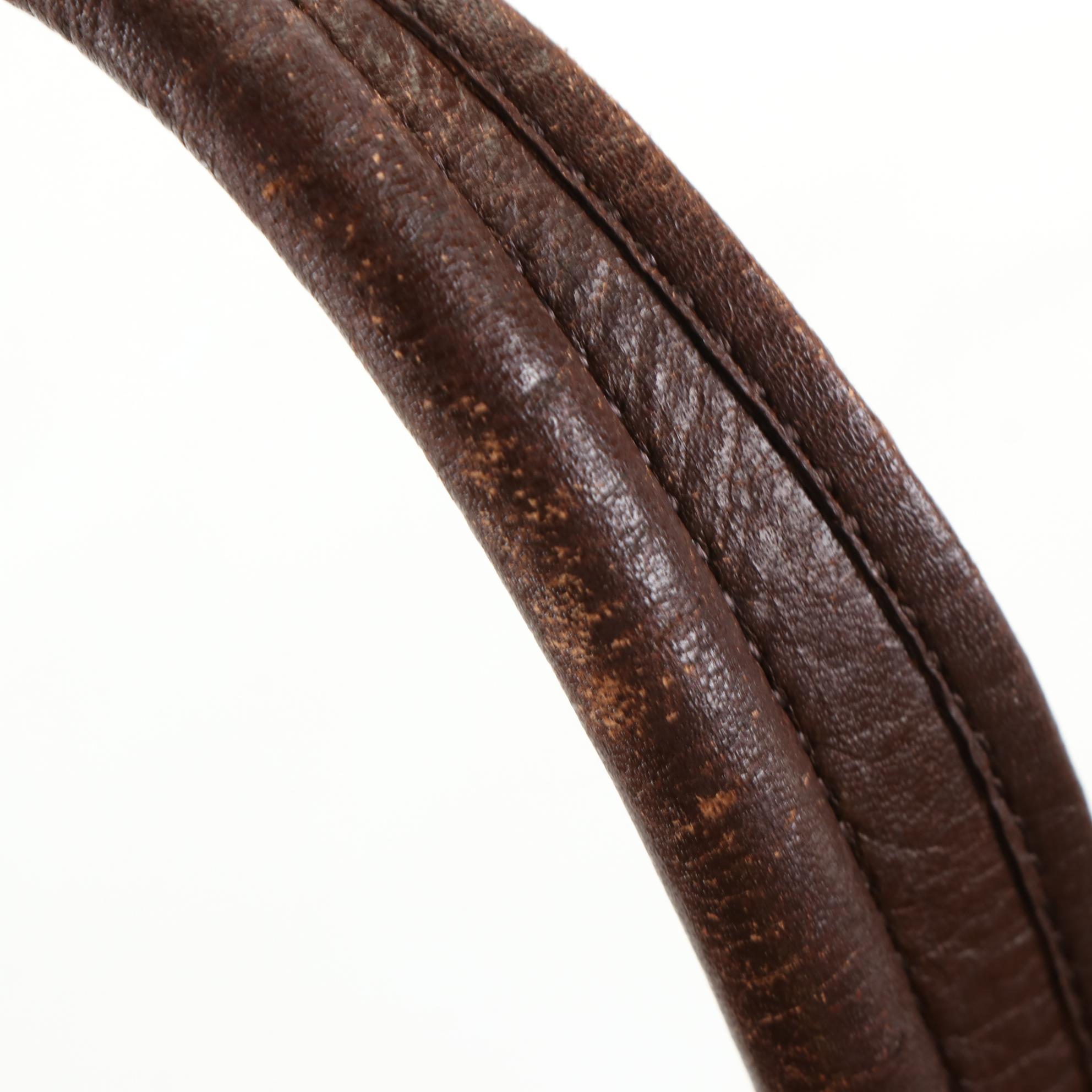 Burberrys Doctor Bag in Haymarket Check Canvas and Brown Leather