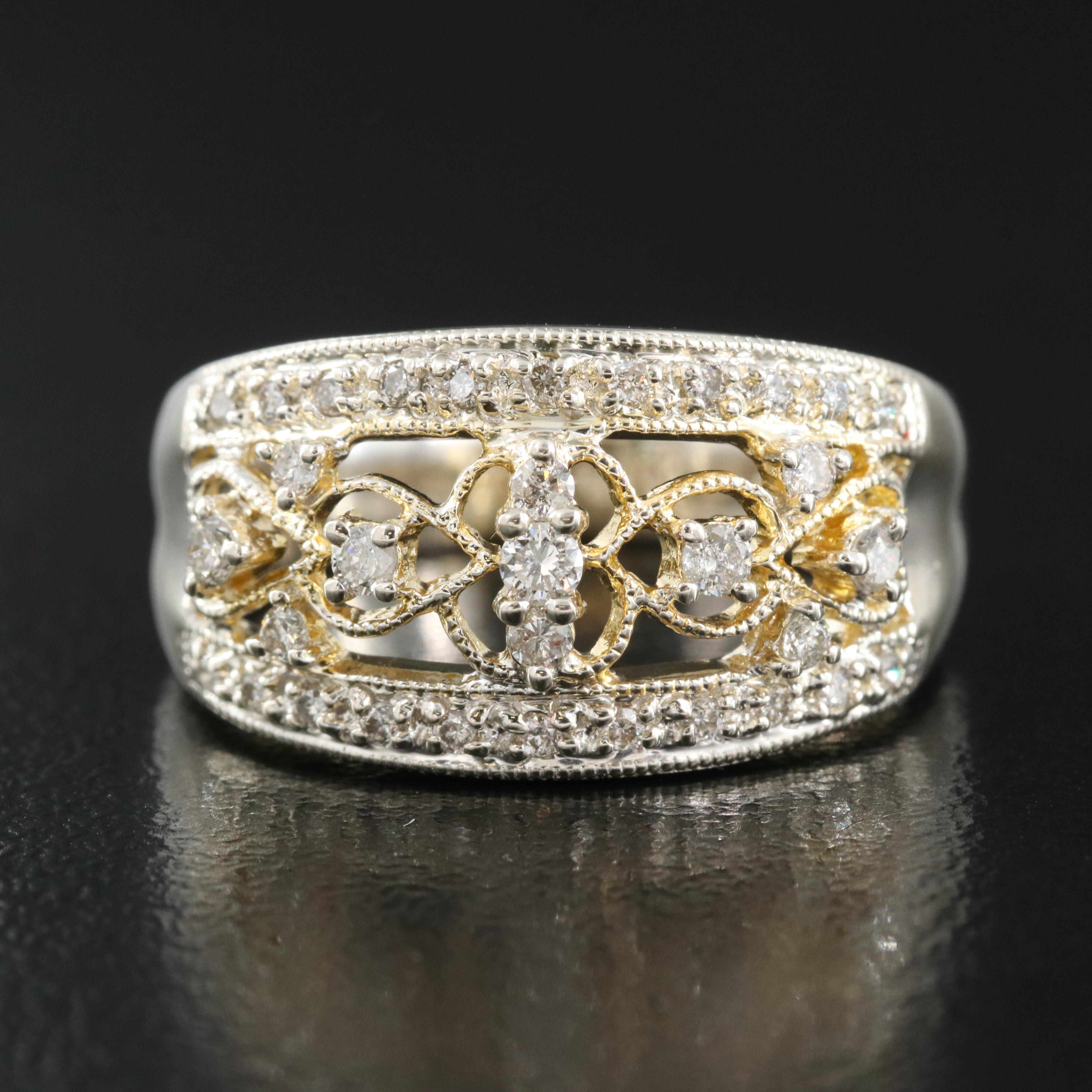 Sterling Diamond Ring