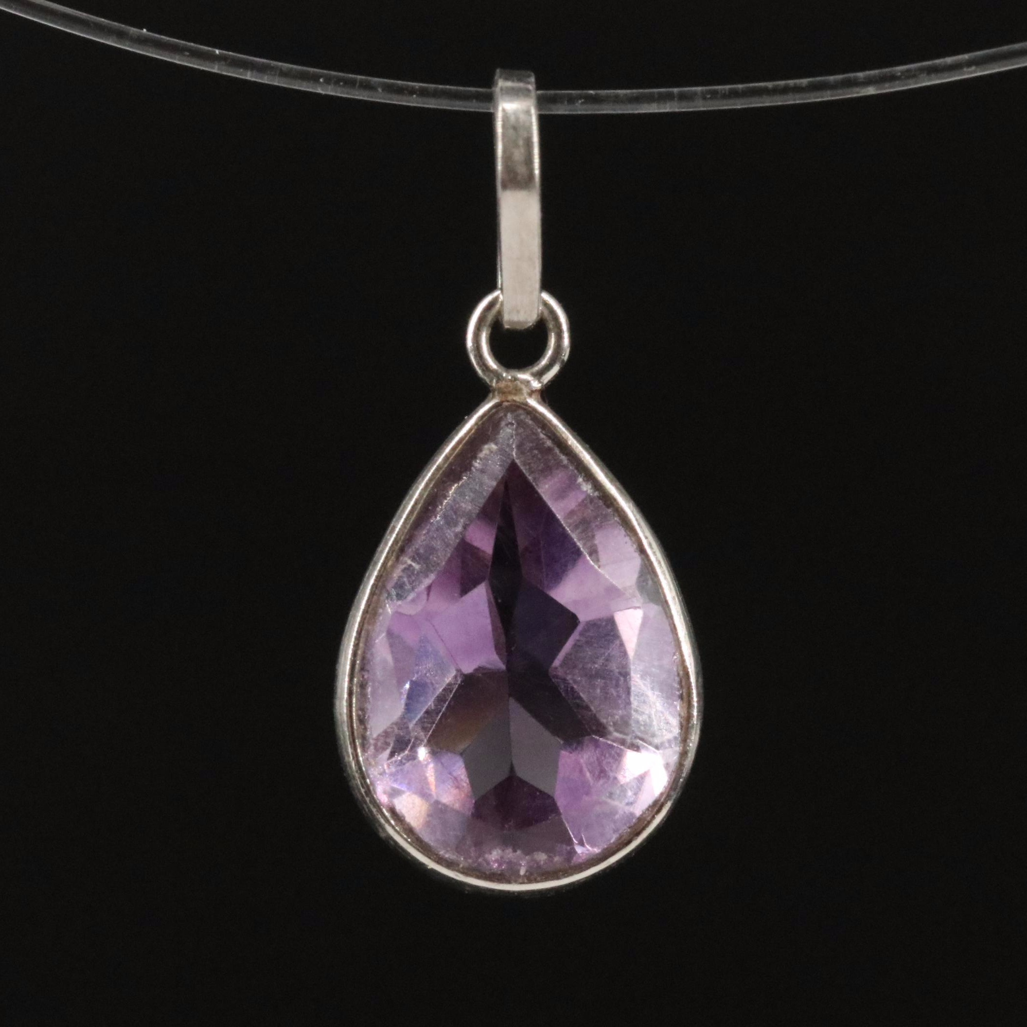 14K Amethyst Pendant