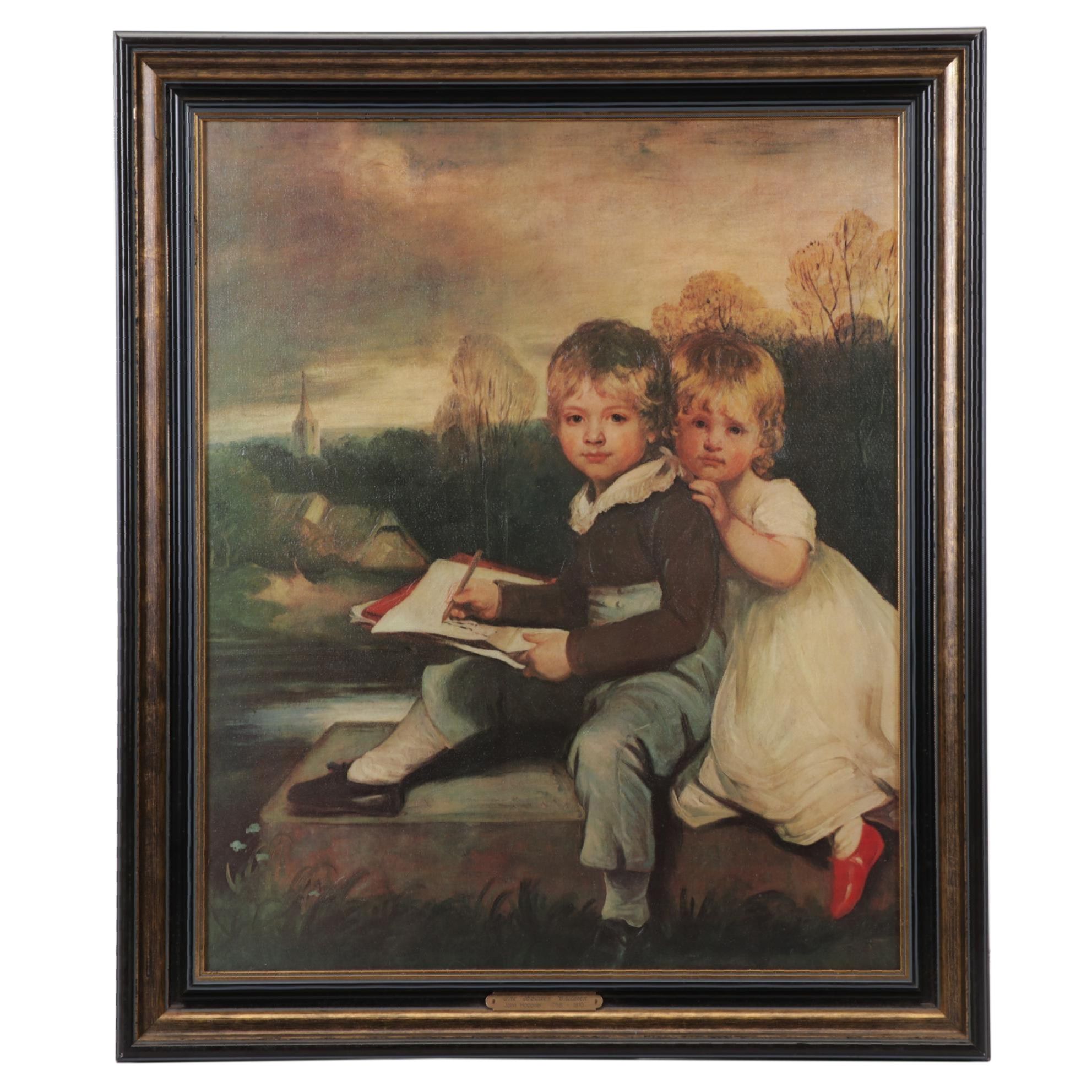 Offset Lithograph After John Hoppner "The Bowden Children"