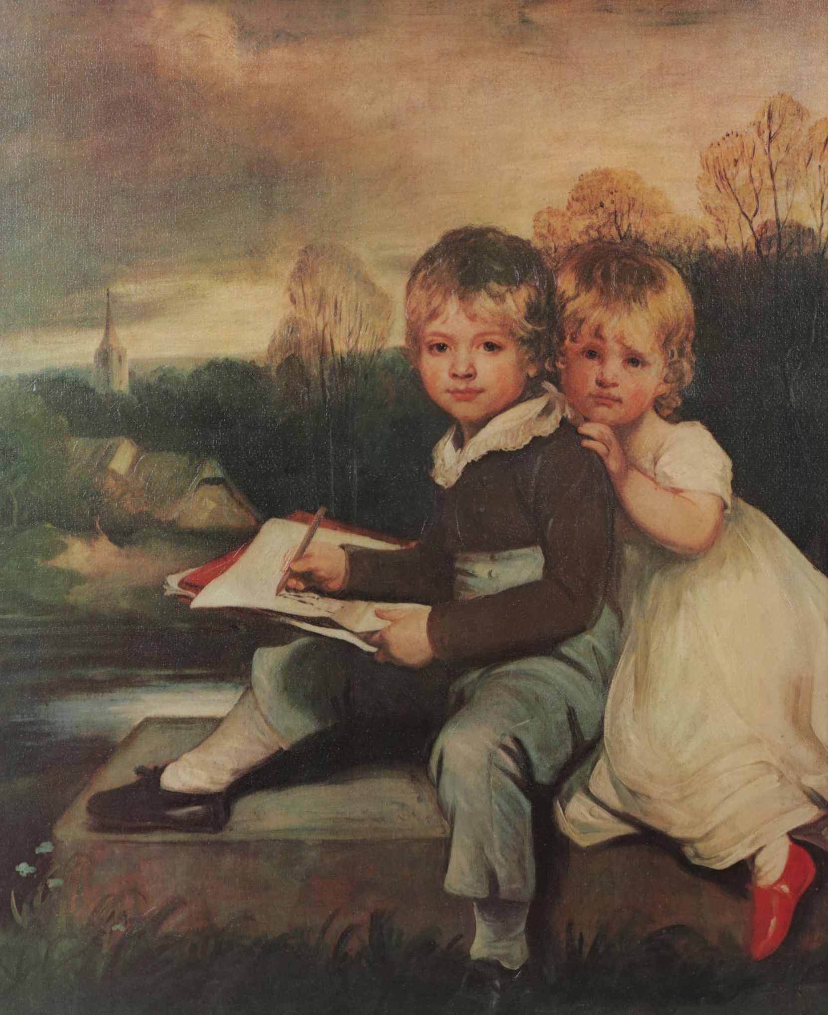 Offset Lithograph After John Hoppner "The Bowden Children"