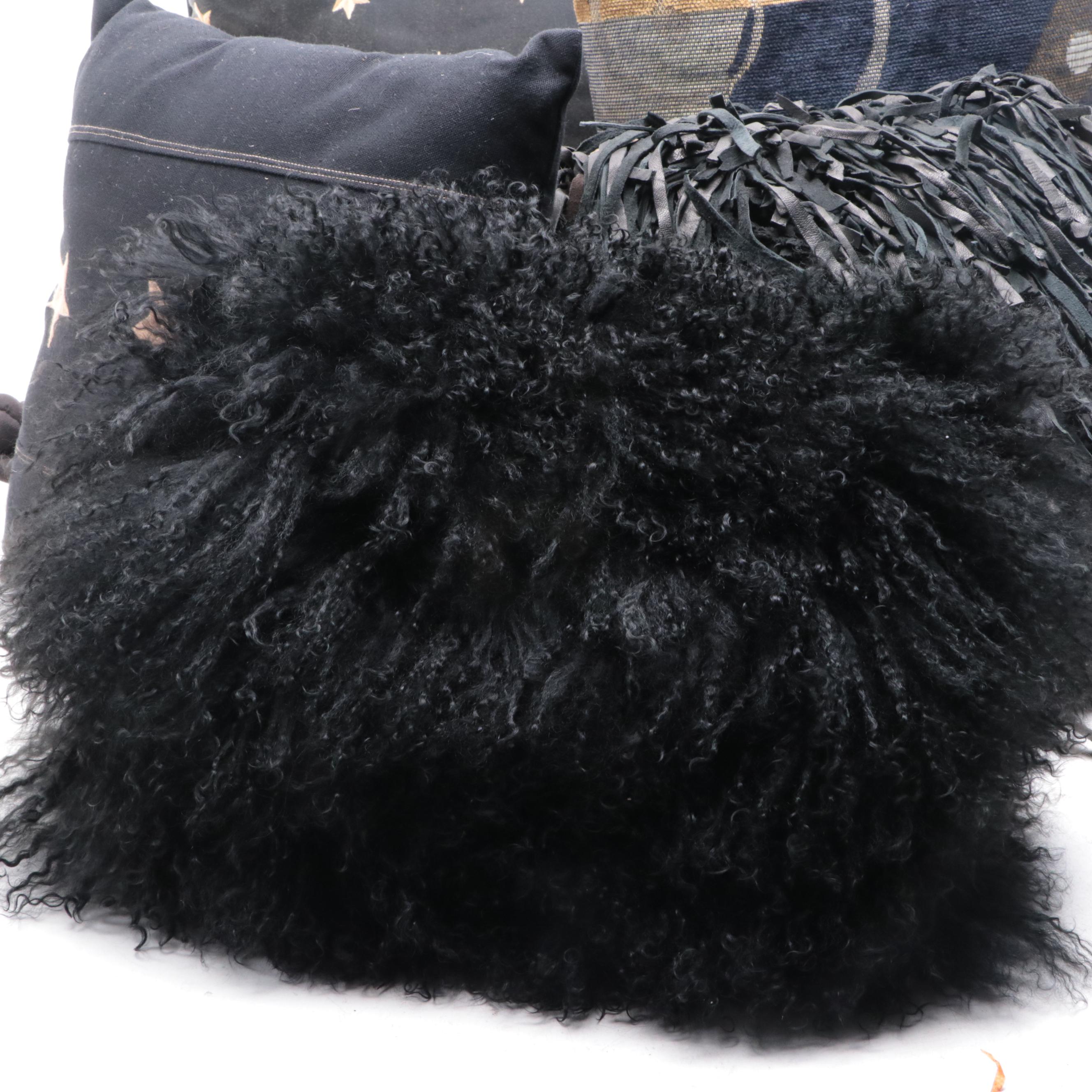 Faux Fur and Other Contemporary Throw Pillows