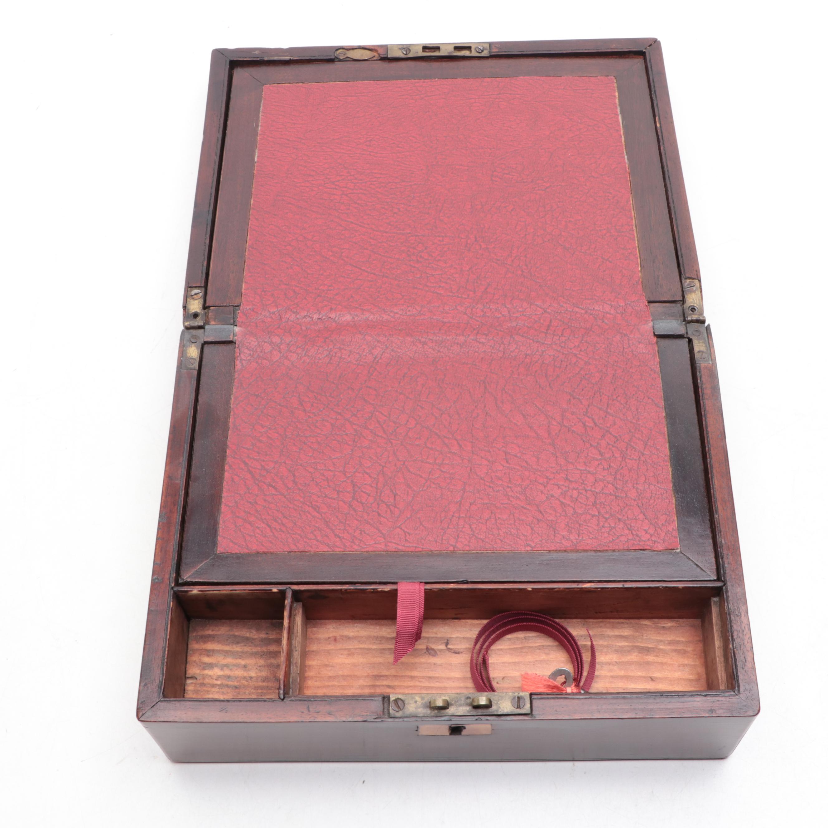 Victorian Mahogany Lap Desk, Late 19th Century